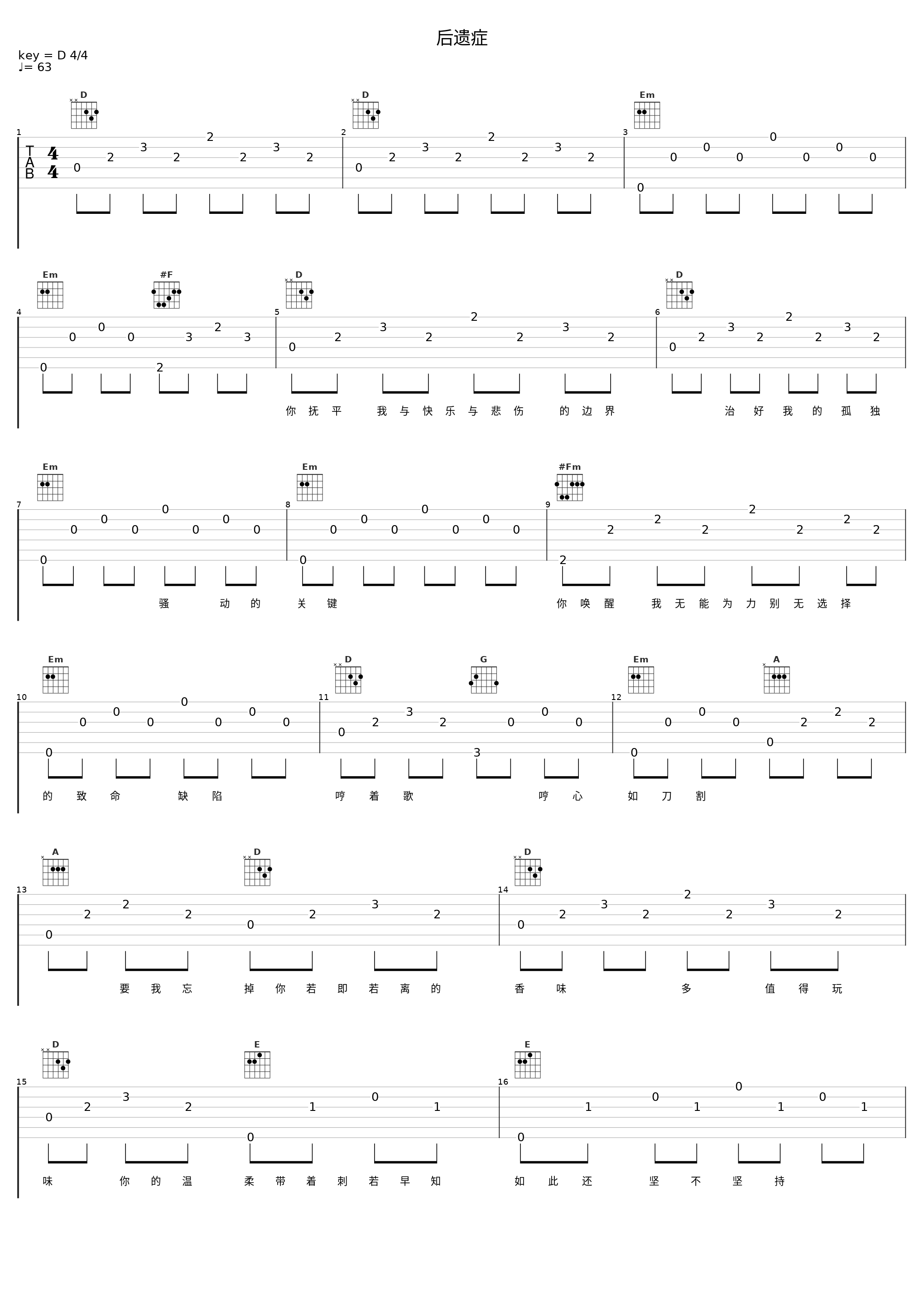 后遗症_Lara梁心颐_1