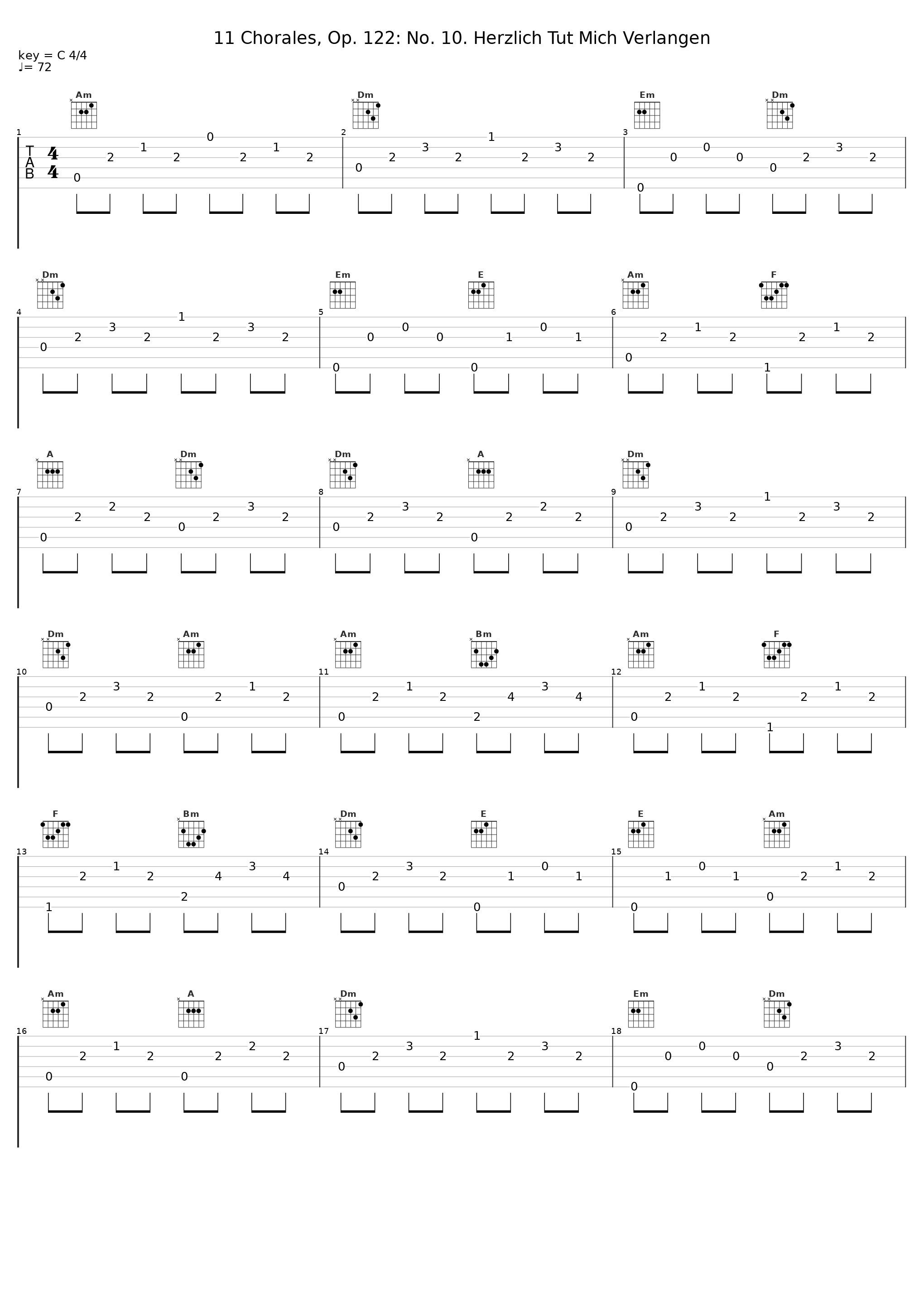 11 Chorales, Op. 122: No. 10. Herzlich Tut Mich Verlangen_Nada_1