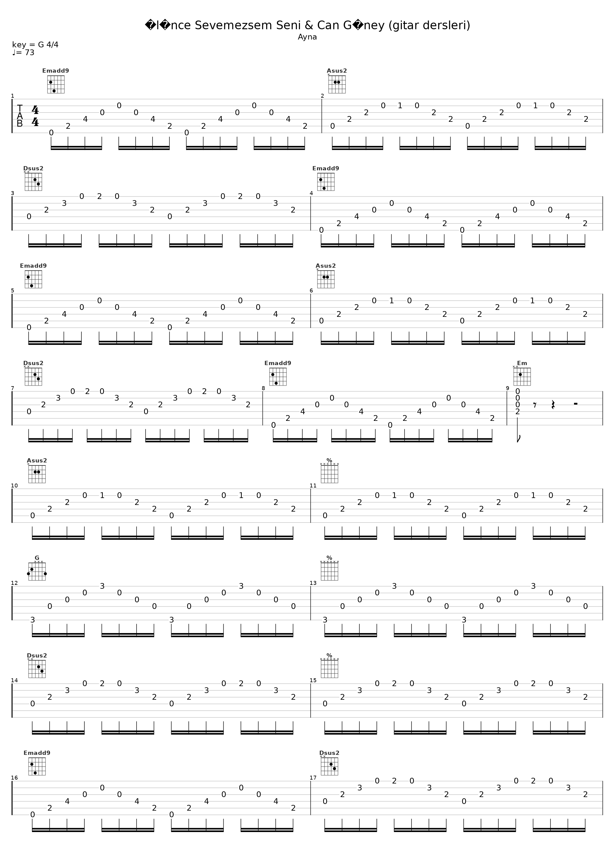 Ölünce Sevemezsem Seni_Can Güney (Gitar Dersleri)_1