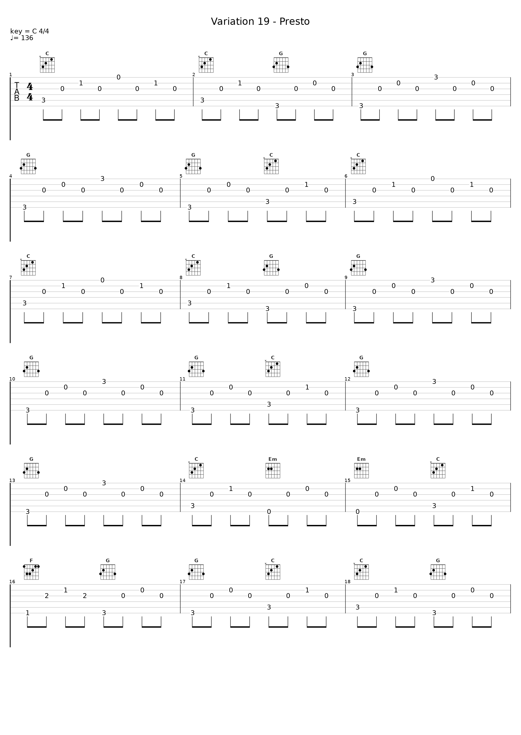 Variation 19 - Presto_G The Piano Virtuoso,Ludwig van Beethoven_1