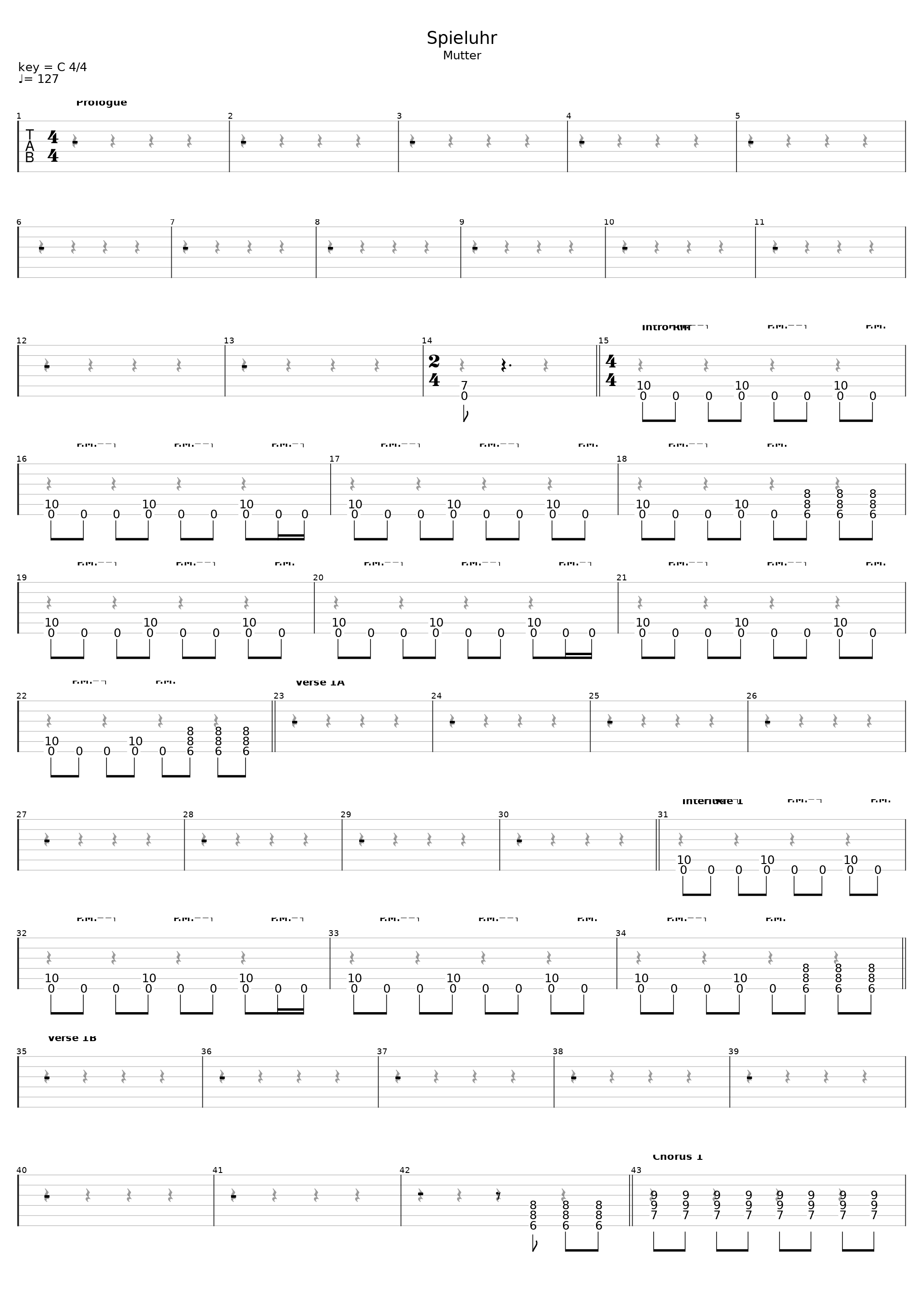 Spieluhr (E standart)_Rammstein_1