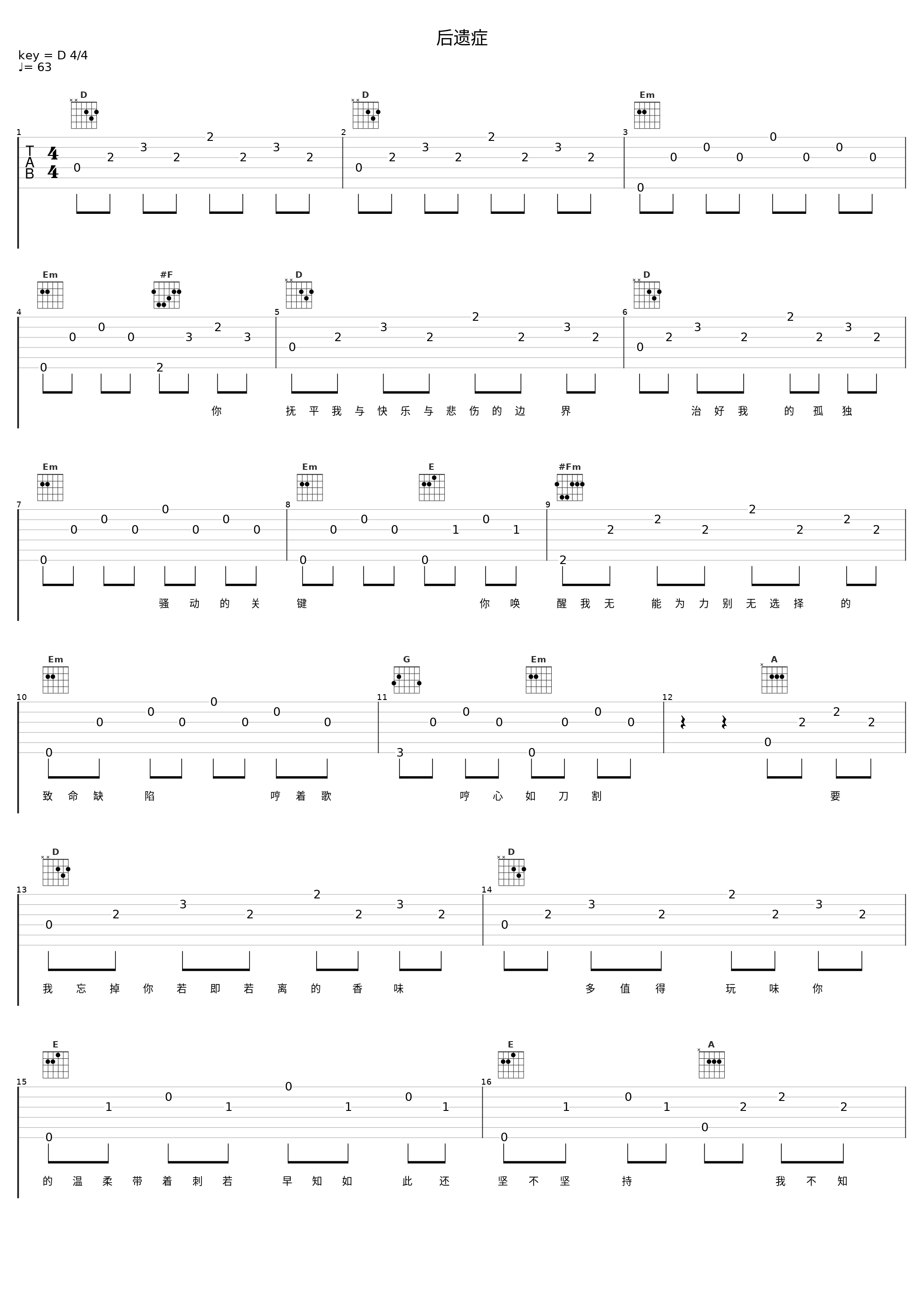 后遗症_Lara梁心颐_1