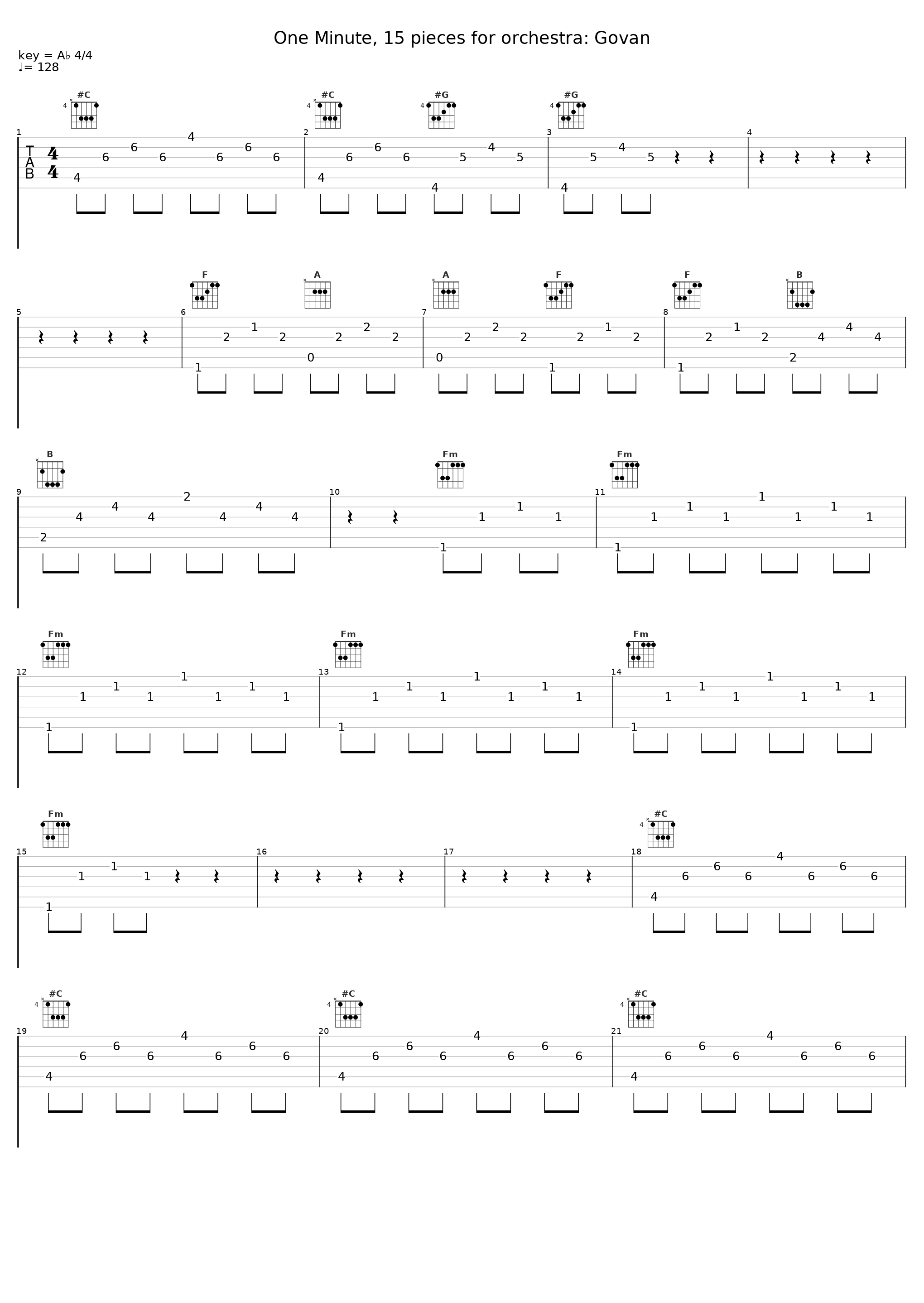 One Minute, 15 pieces for orchestra: Govan_Craig Armstrong_1