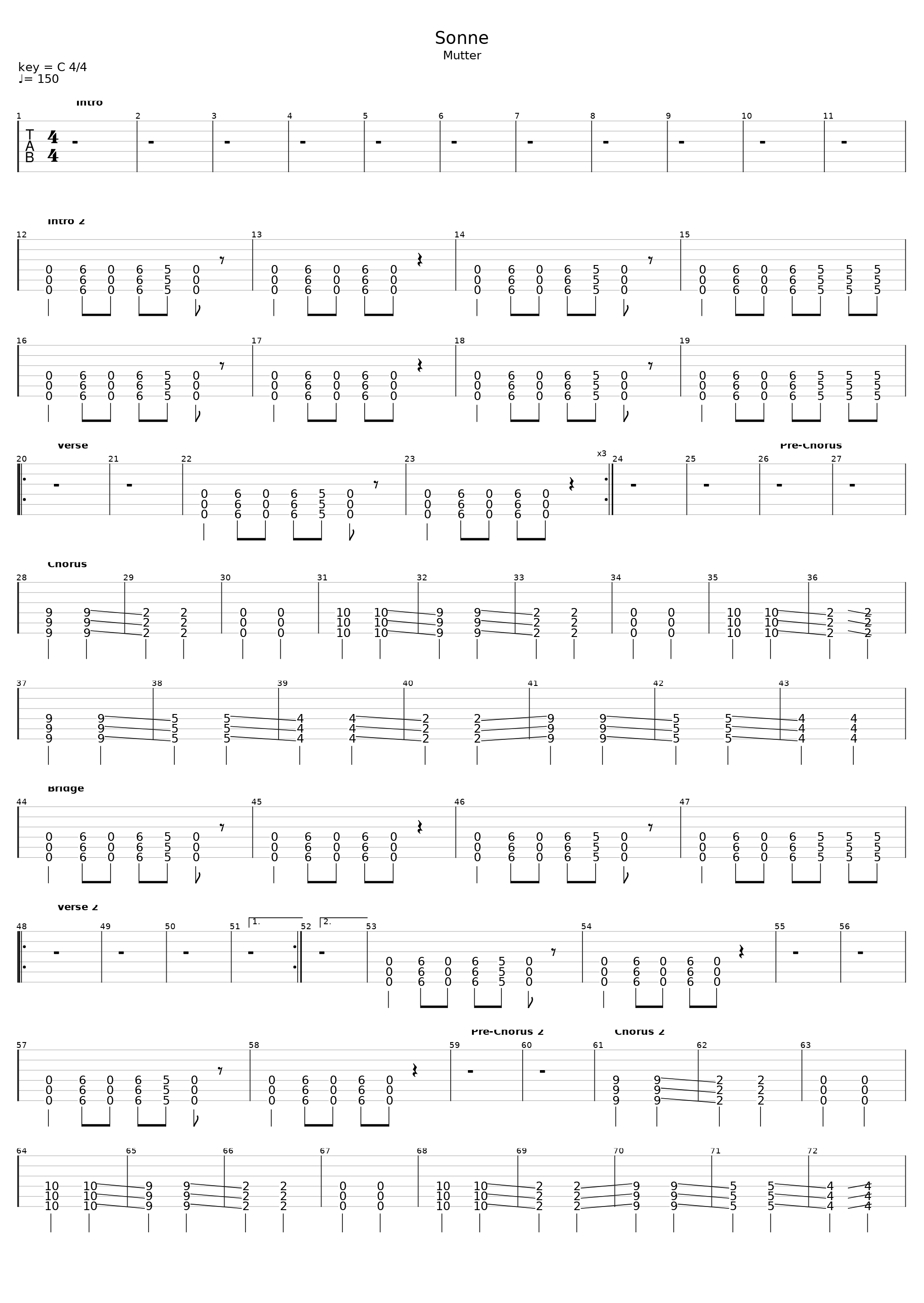 Sonne (Drop A)_Rammstein_1