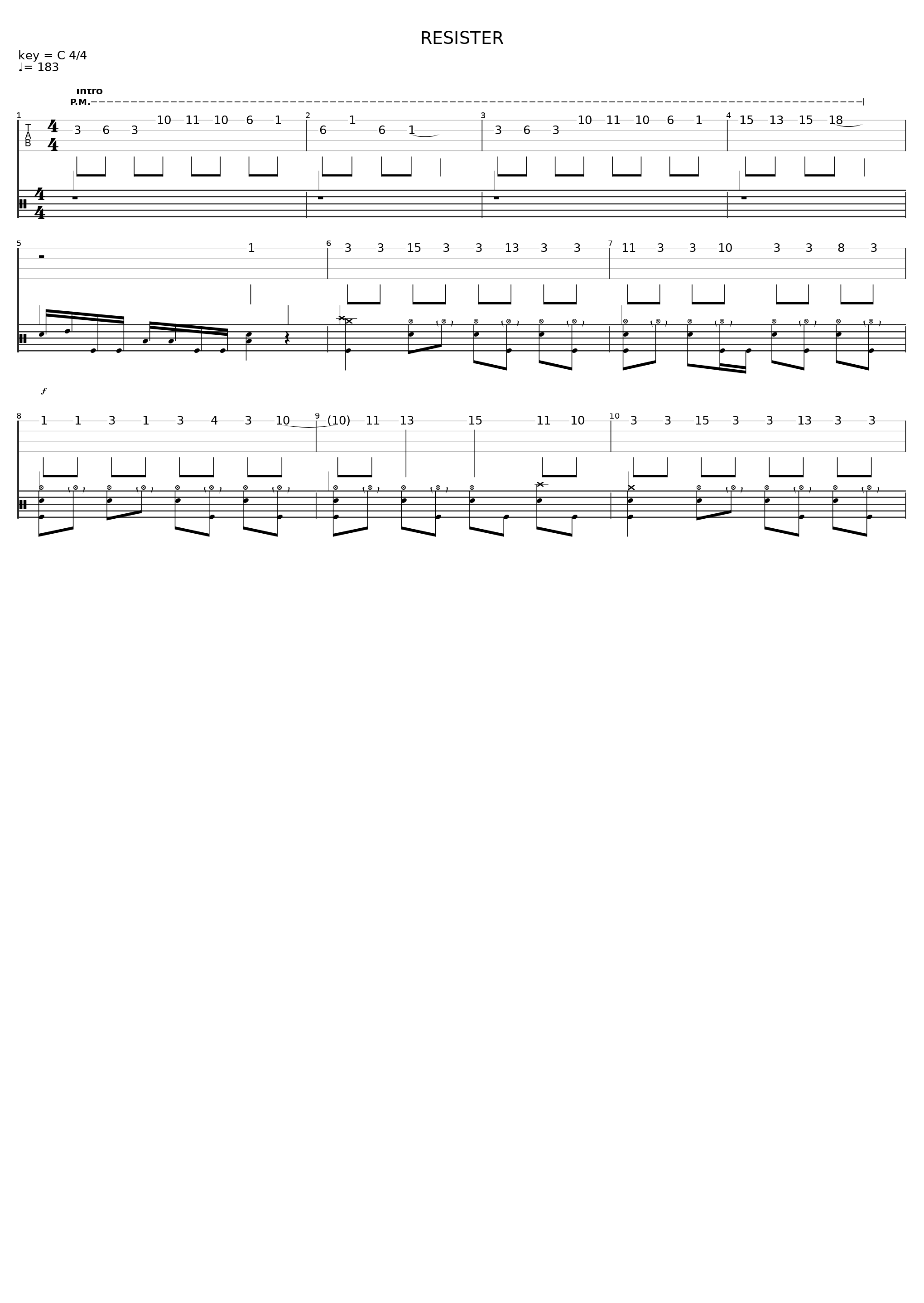 RESISTER (Drum Tab ar. gall p.)_Asca_1