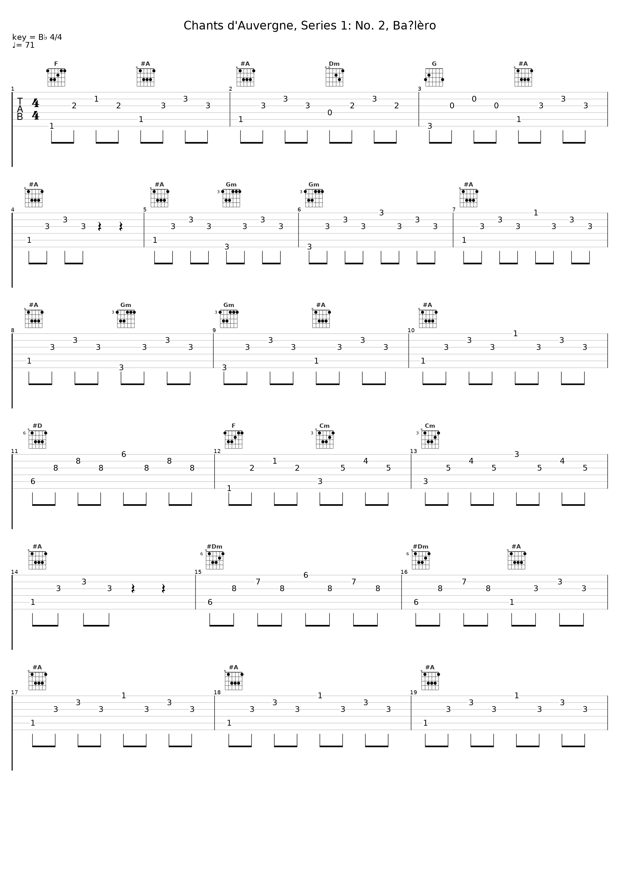 Chants d'Auvergne, Series 1: No. 2, Baïlèro_Victoria De Los Angeles_1