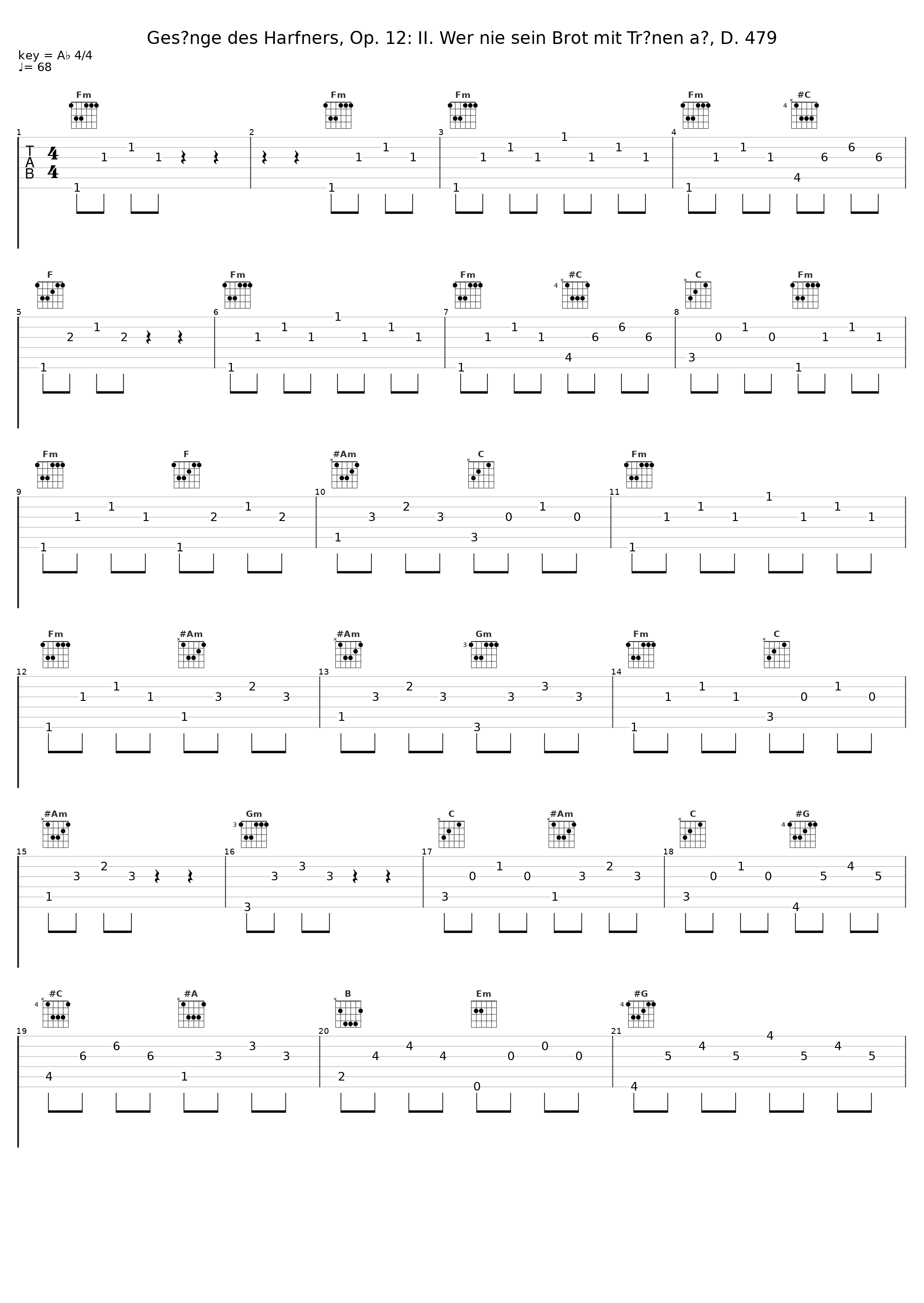 Gesänge des Harfners, Op. 12: II. Wer nie sein Brot mit Tränen aß, D. 479_Thomas Quasthoff,Franz Schubert,Charles Spencer_1