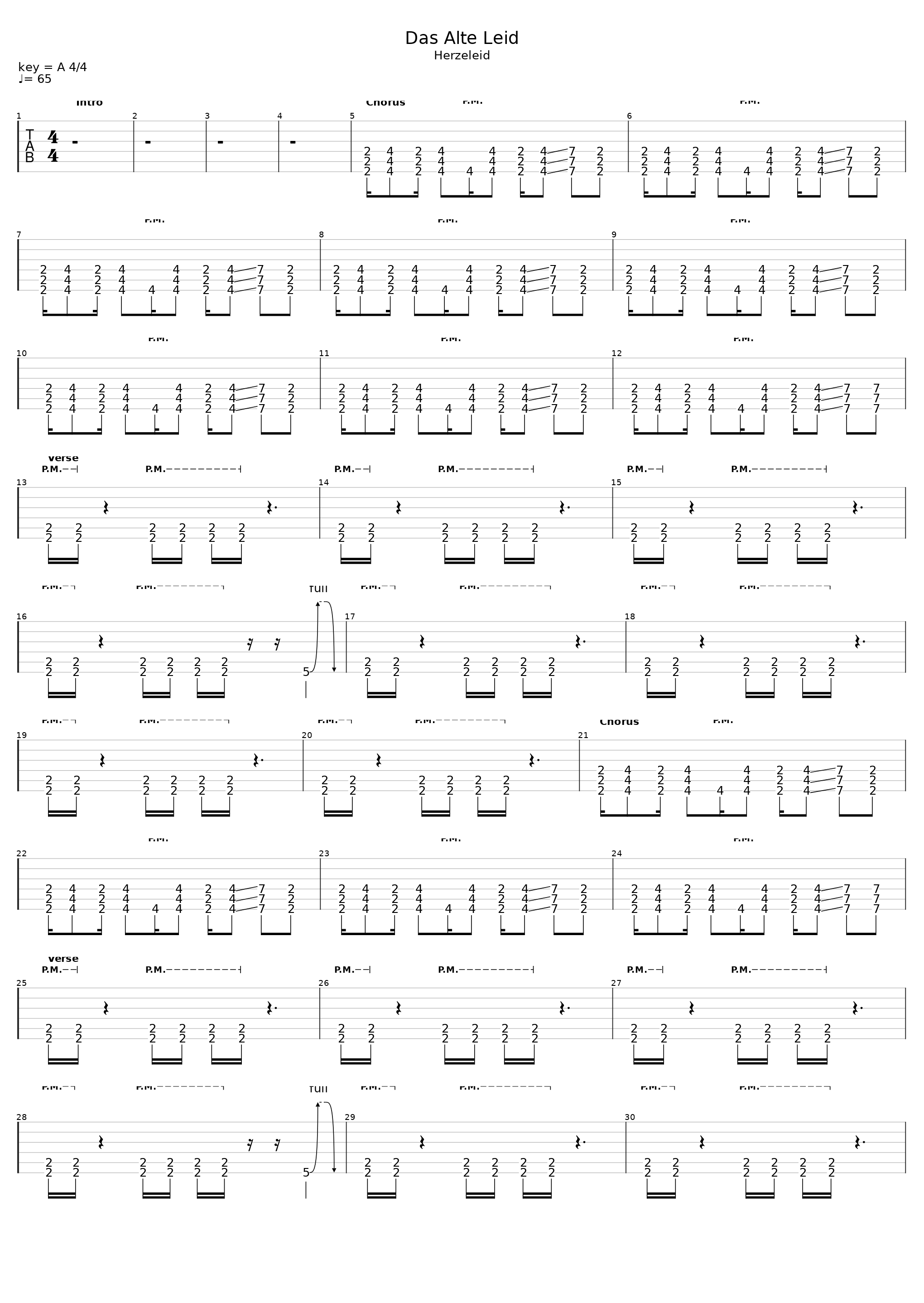 Das alte leid (Drop D)_Rammstein_1