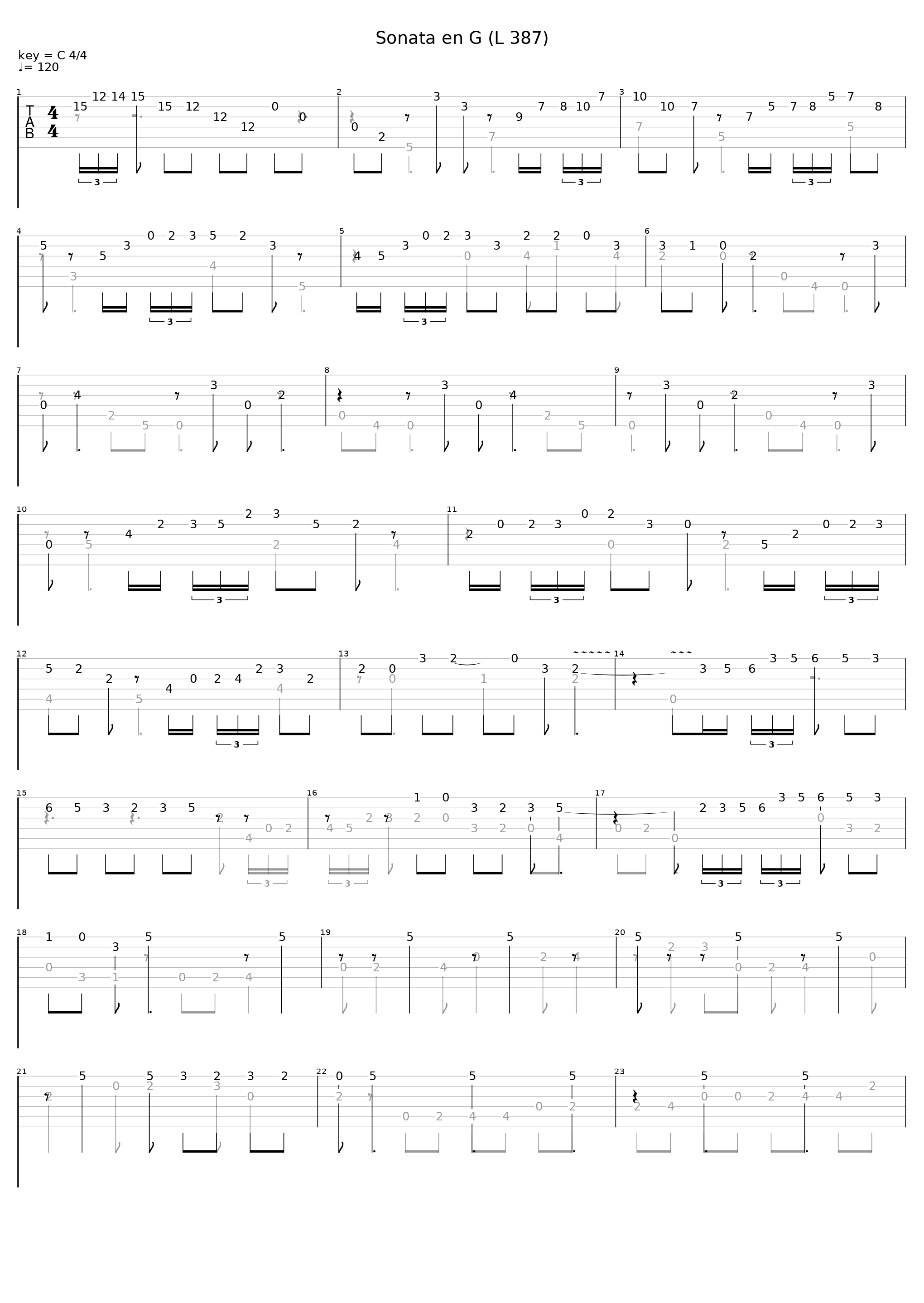 Sonata In G L387_Domenico Scarlatti_1