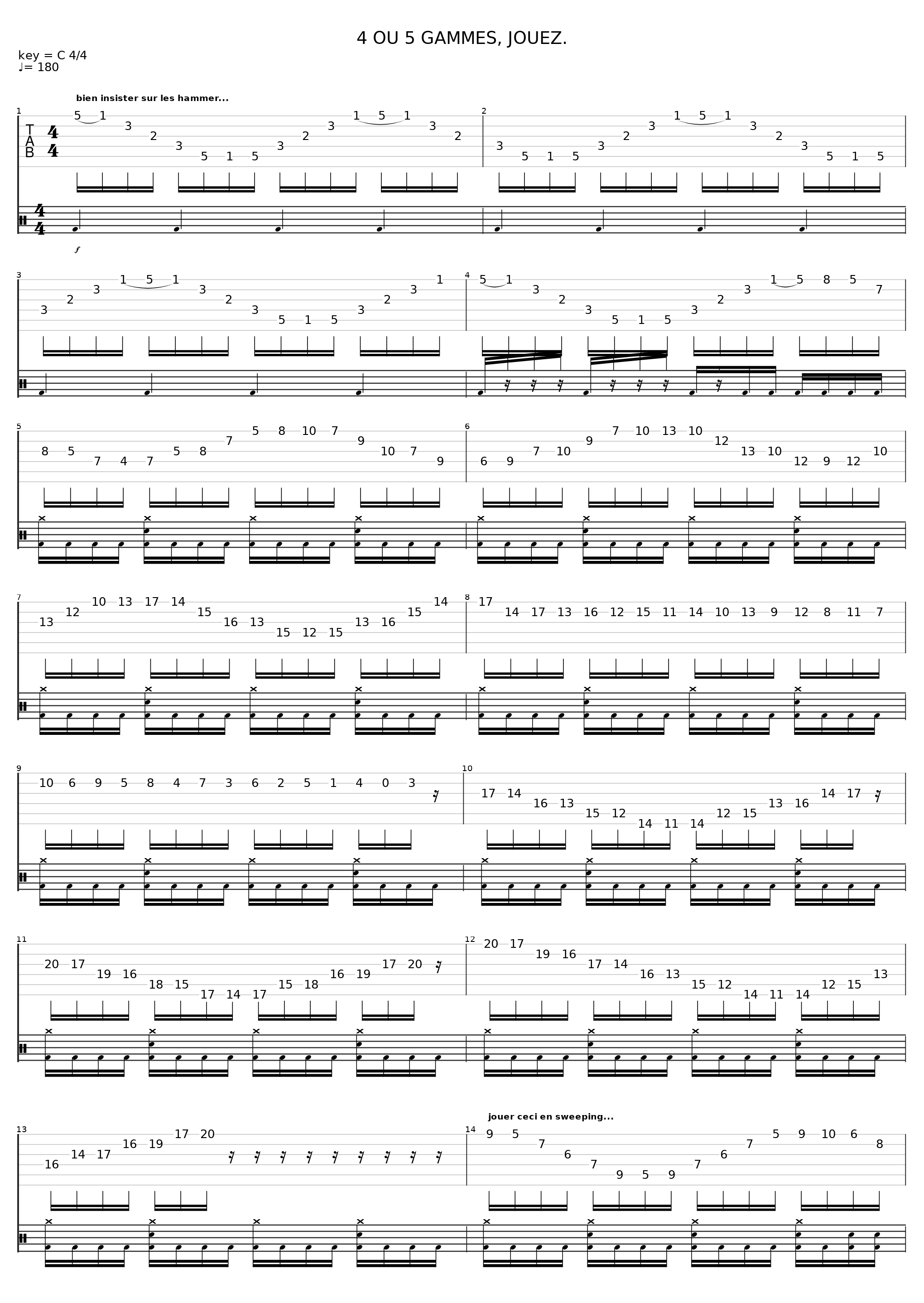 4 Ou 5 Gammes, Jouez._Shredding Exercises_1