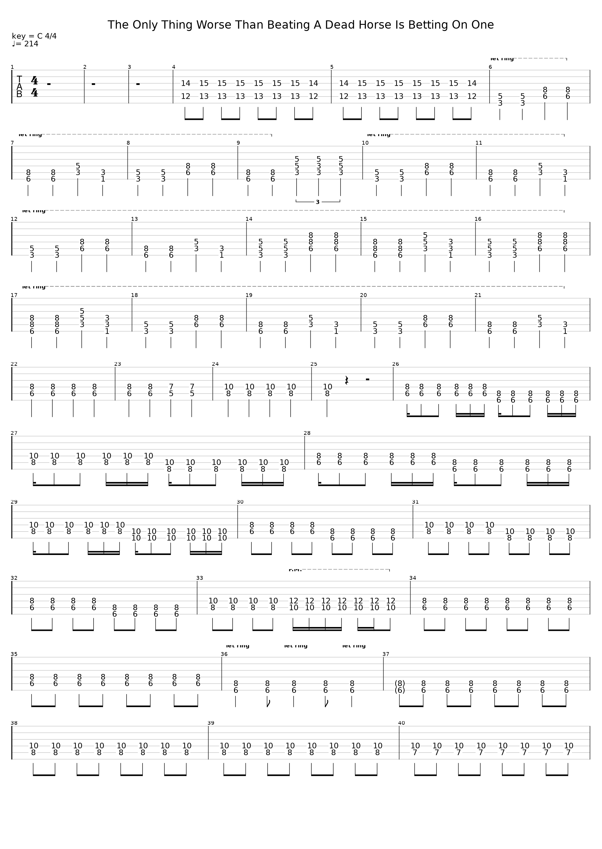 The Only Thing Worse Than Beating A Dead Horse Is Betting On One_Relient K_1