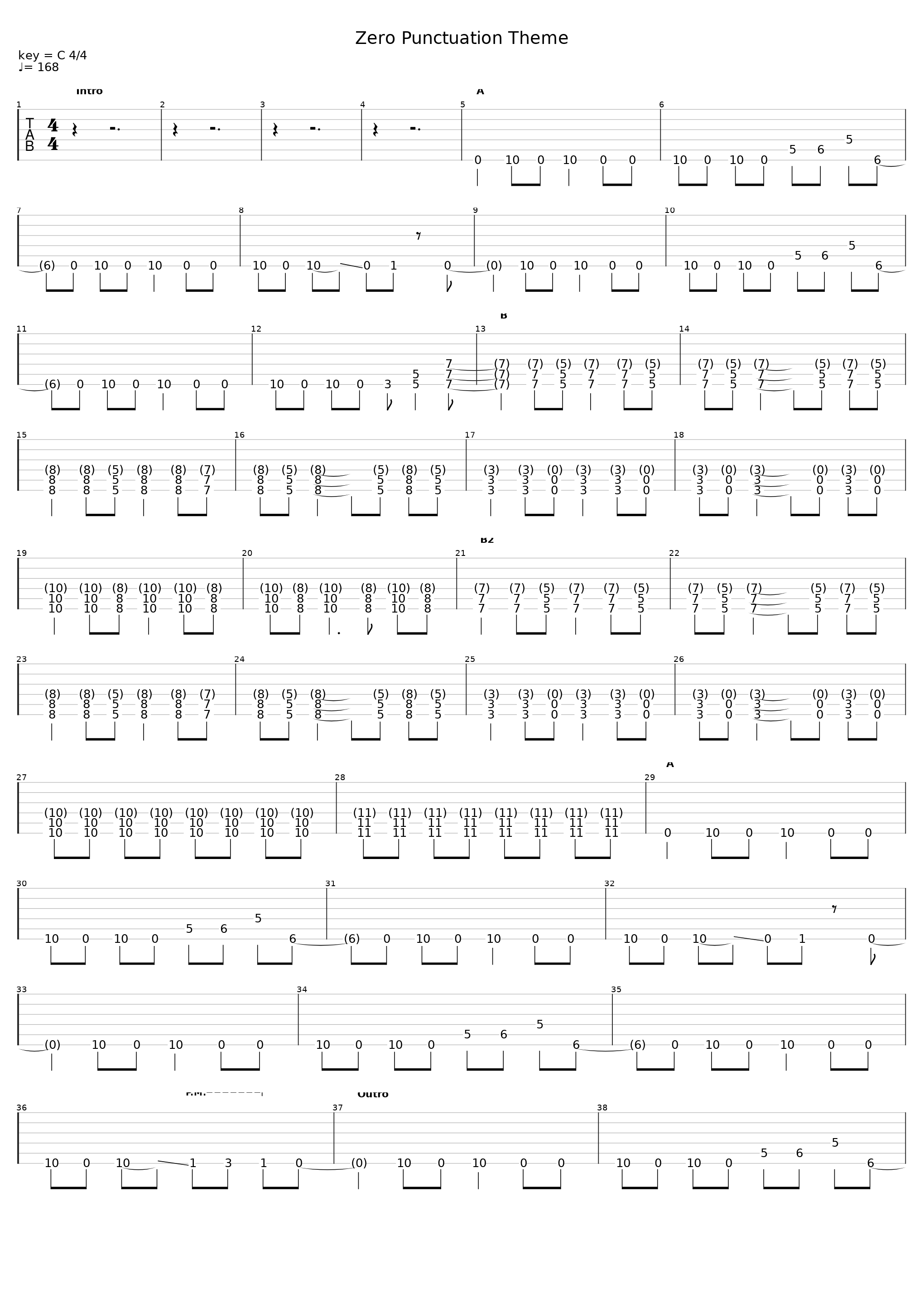 (6 String) Zero Punctuation Theme_Ian Dorsch_1
