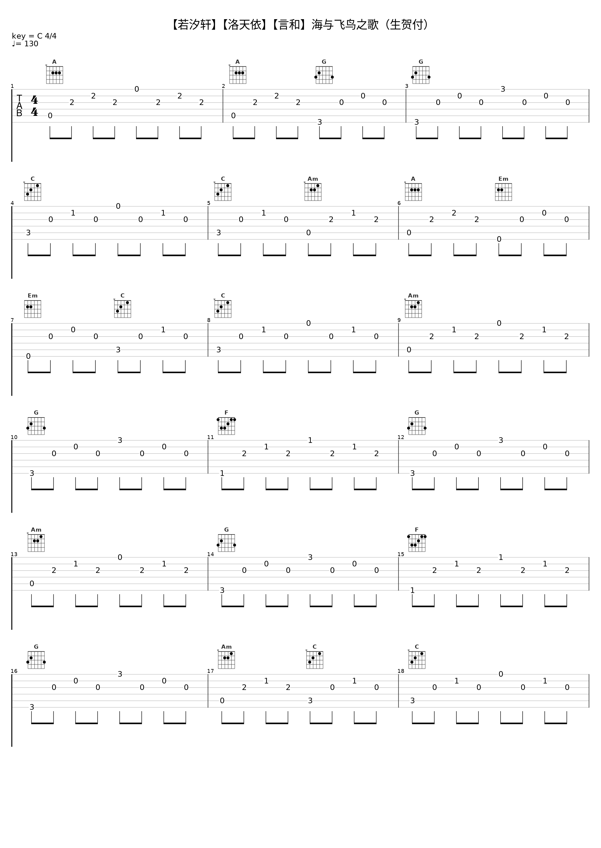 【若汐轩】【洛天依】【言和】海与飞鸟之歌（生贺付）_若汐轩,洛天依,言和_1