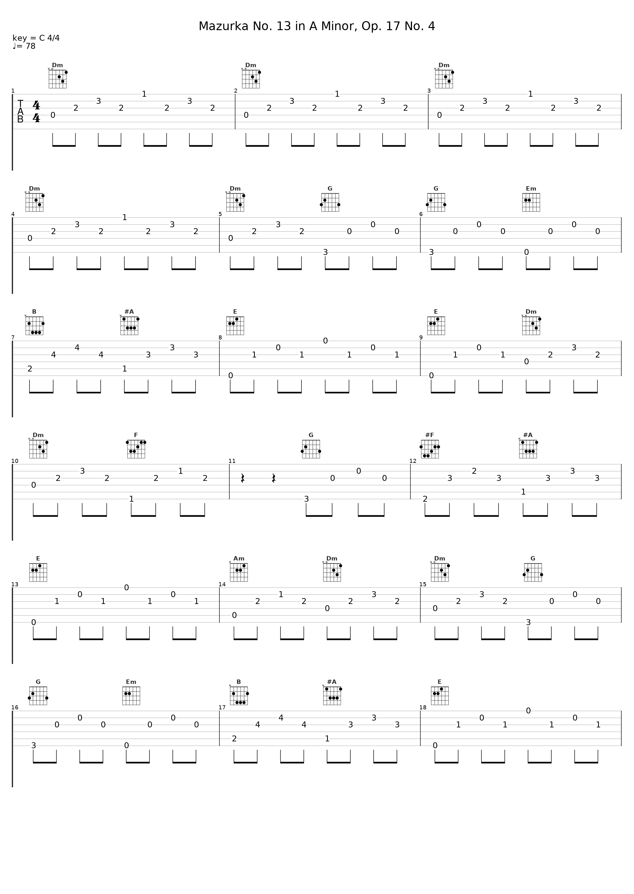 Mazurka No. 13 in A Minor, Op. 17 No. 4_Georges Daucampas,Frédéric Chopin_1