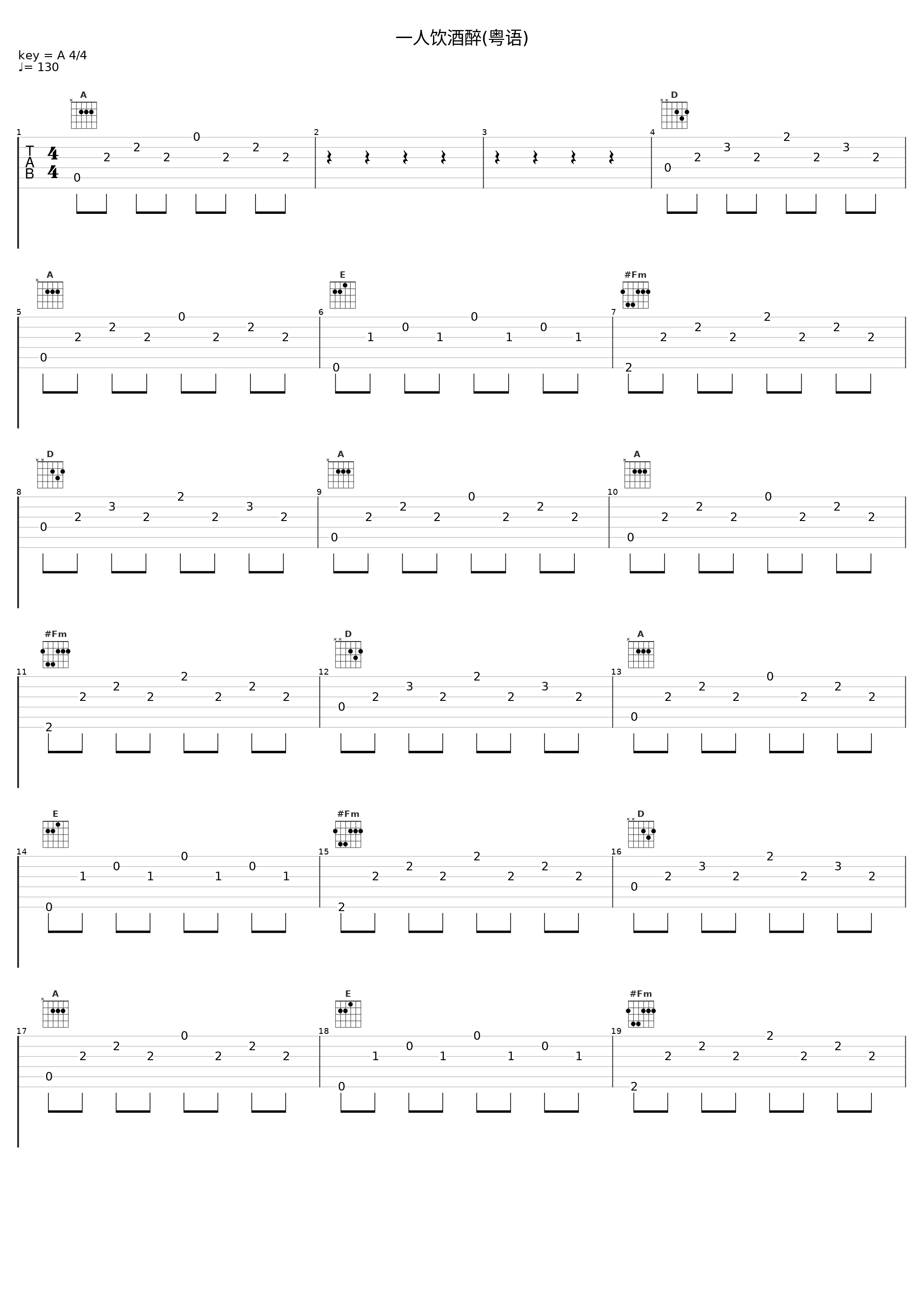 一人饮酒醉(粤语)_亮声open_1