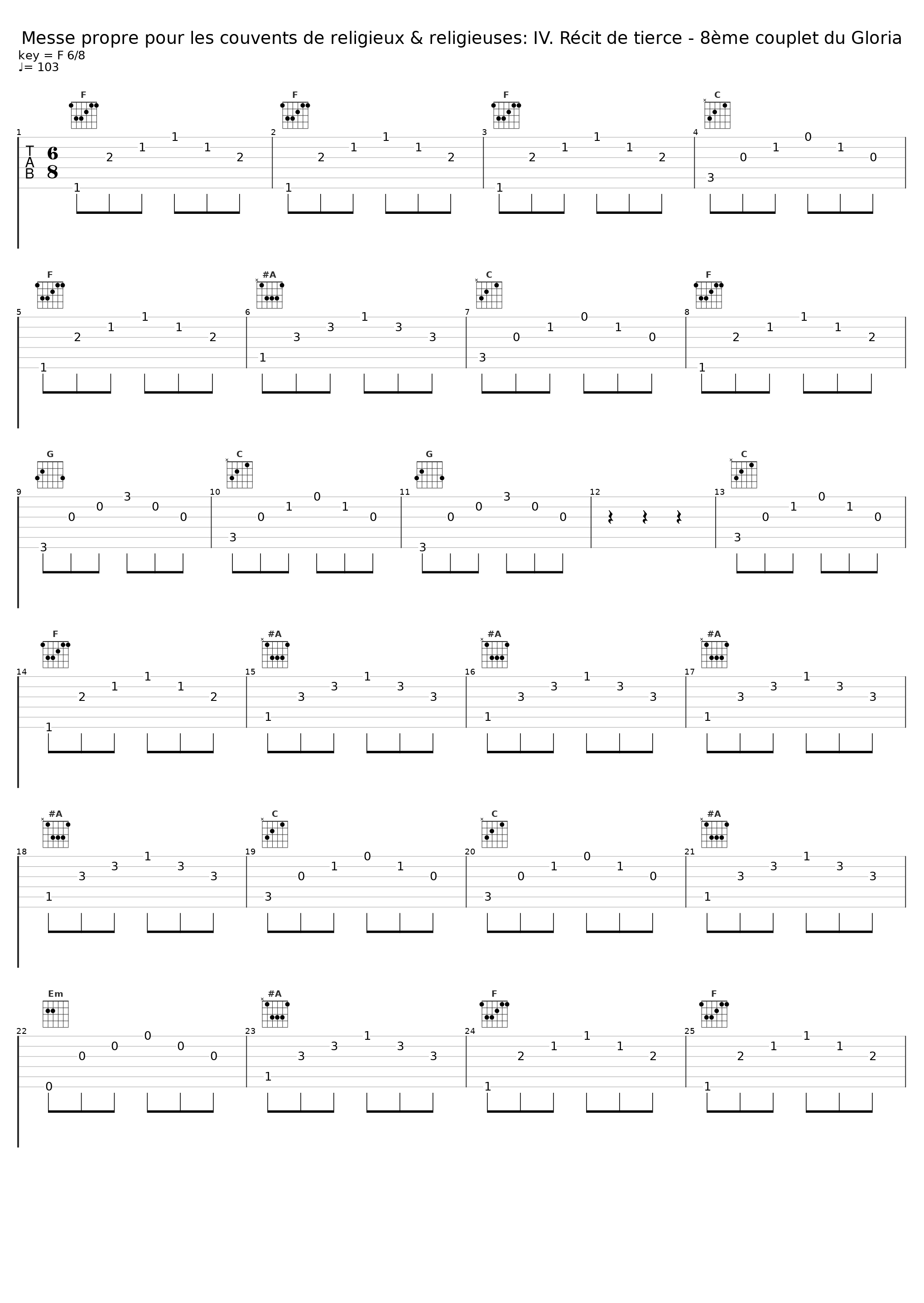 Messe propre pour les couvents de religieux & religieuses: IV. Récit de tierce - 8ème couplet du Gloria_Gustav Leonhardt,Francois Couperin_1