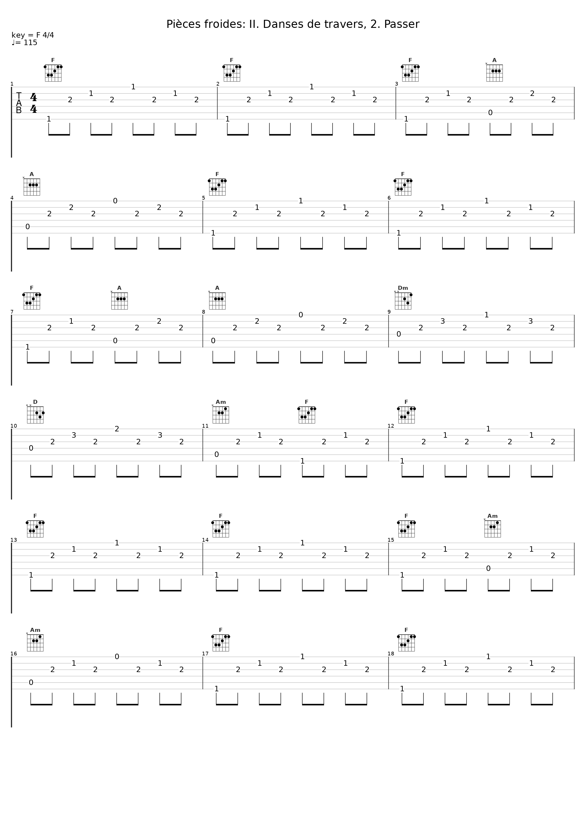 Pièces froides: II. Danses de travers, 2. Passer_TWO LANES_1