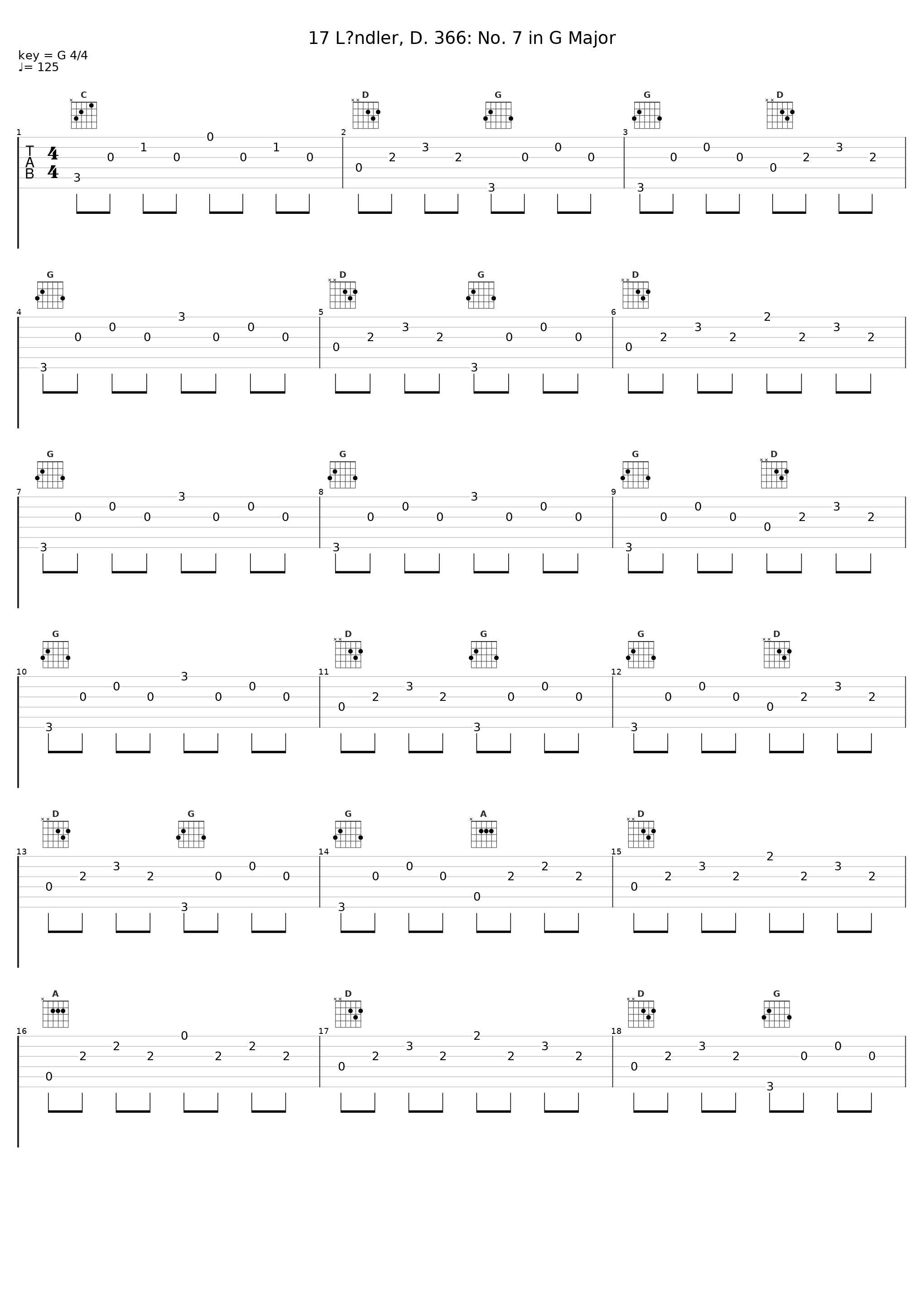 17 Ländler, D. 366: No. 7 in G Major_Franz Schubert,Mu Dimon,Songs of Birdland_1