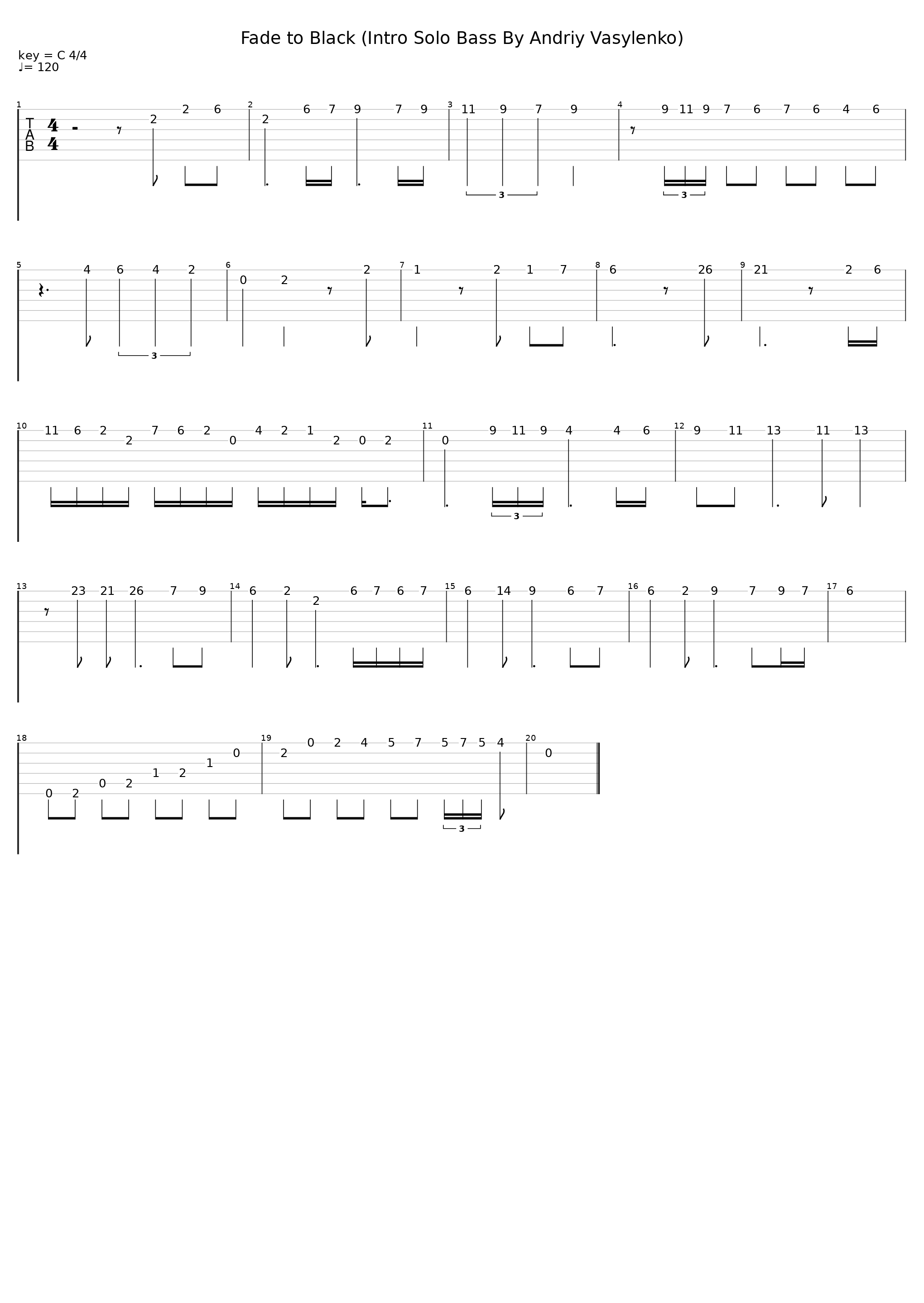 Fade to Black (Intro Solo Bass By Andriy Vasylenko)_Metallica_1