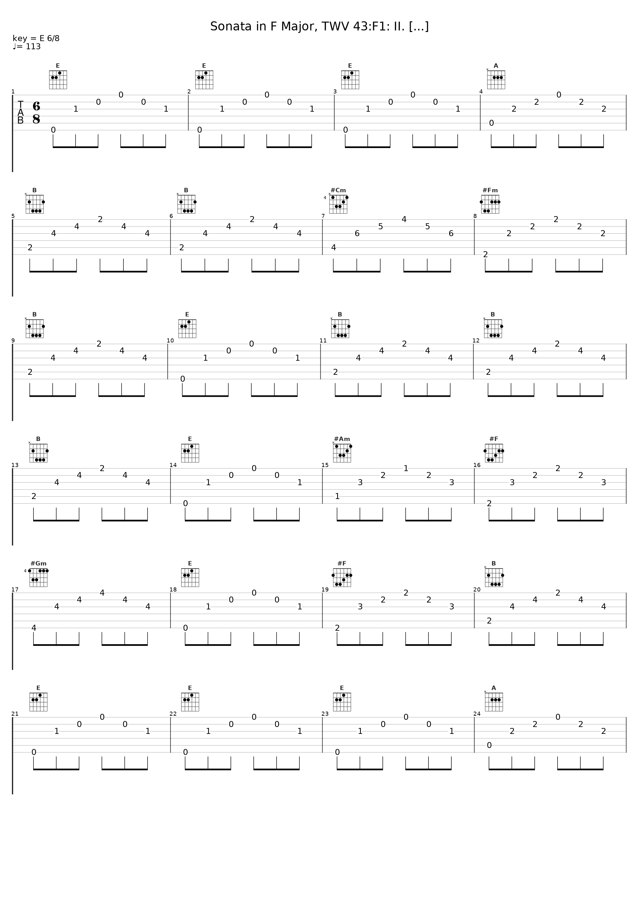 Sonata in F Major, TWV 43:F1: II. [...]_Harmonie Universelle,Georg Philipp Telemann_1