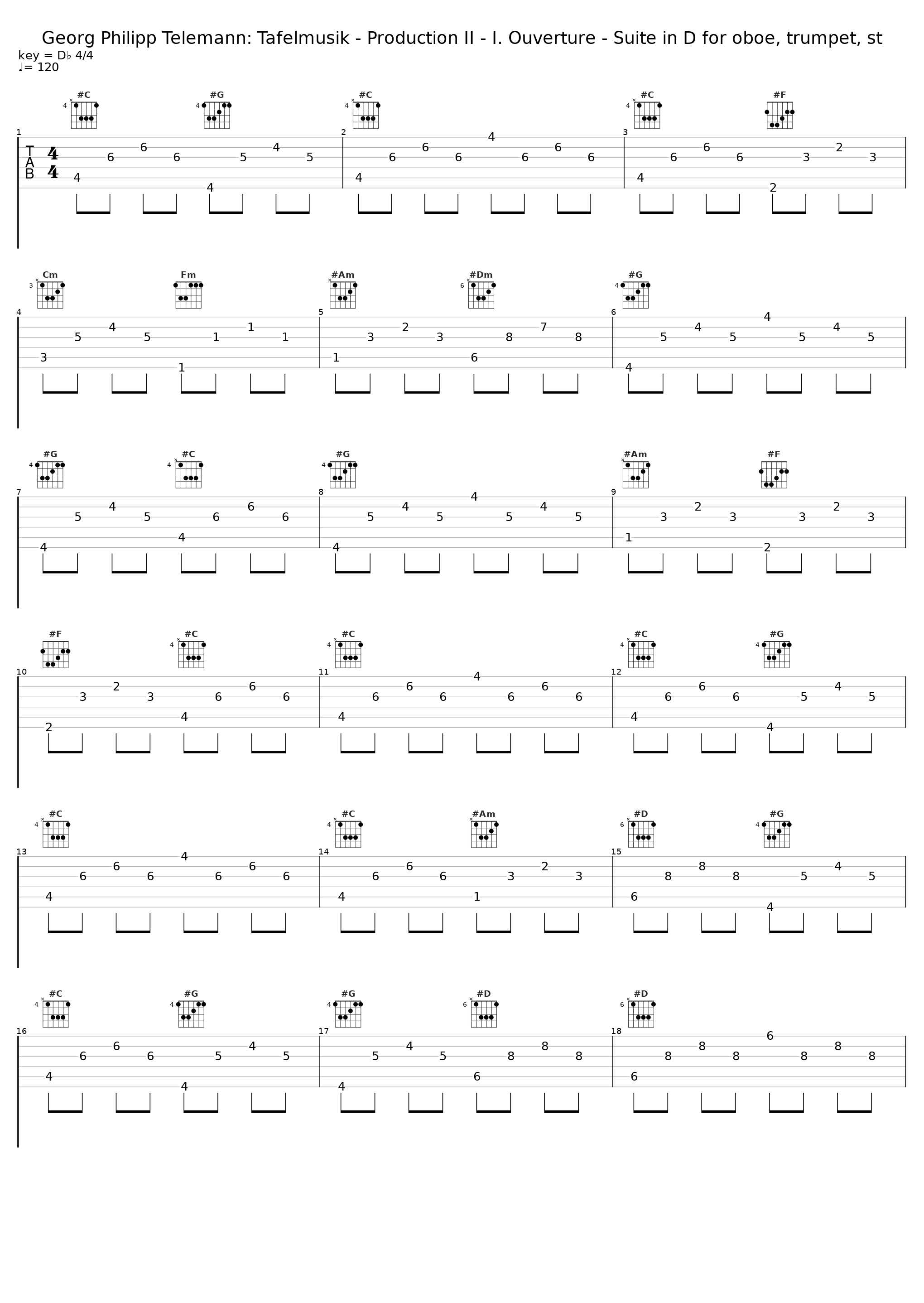 Georg Philipp Telemann: Tafelmusik - Production II - I. Ouverture - Suite in D for oboe, trumpet, st_Georg Philipp Telemann_1