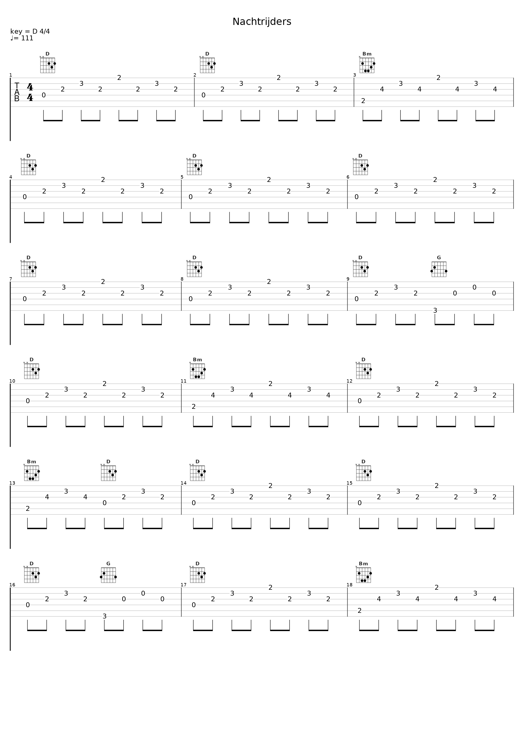 Nachtrijders_Henk Wijngaard,Benelux Music,Clown Music,Compact Music,Leif Musik,F. Limpens_1