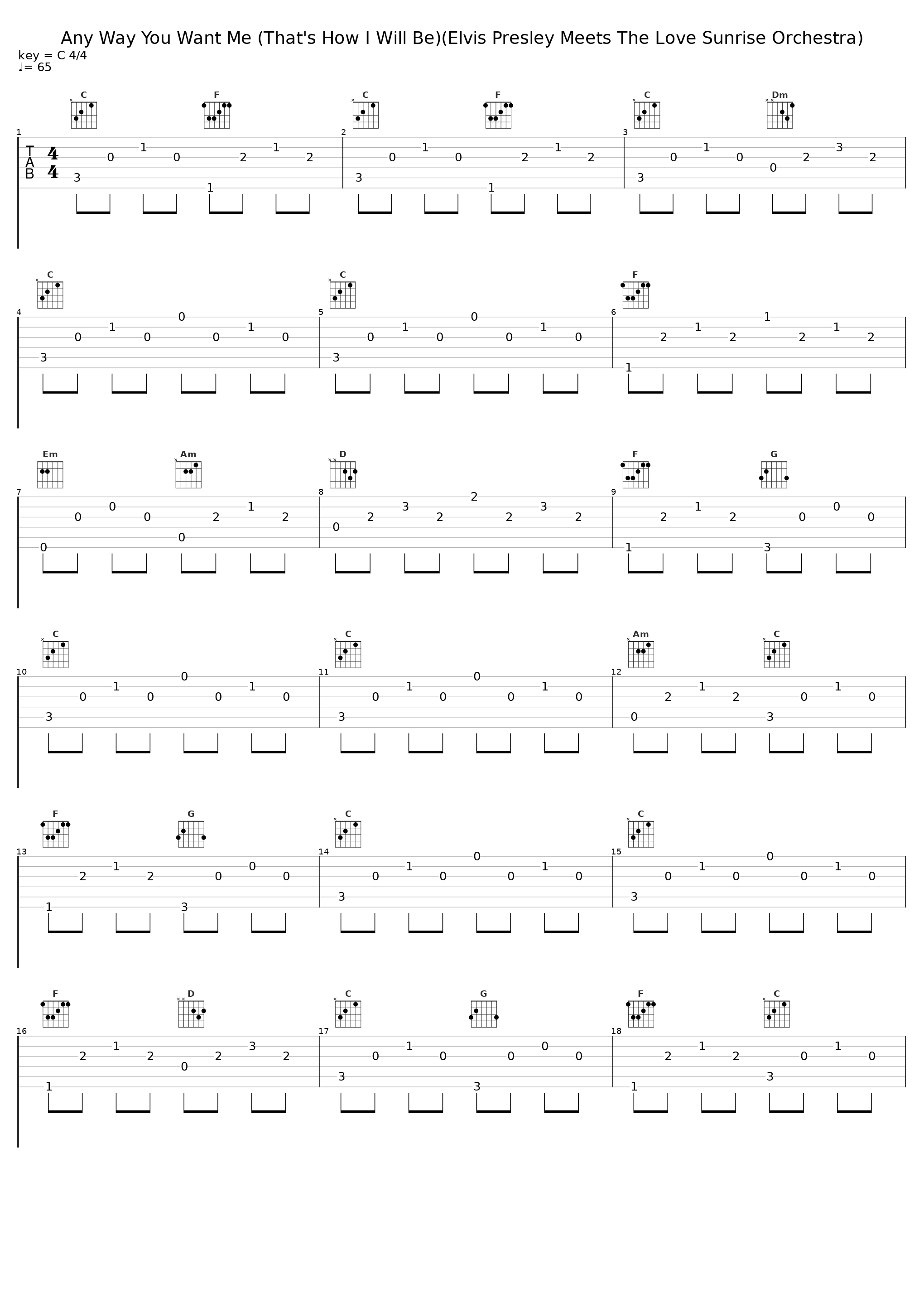 Any Way You Want Me (That's How I Will Be)(Elvis Presley Meets The Love Sunrise Orchestra)_Elvis Presley,The Love Sunrise Orchestra_1