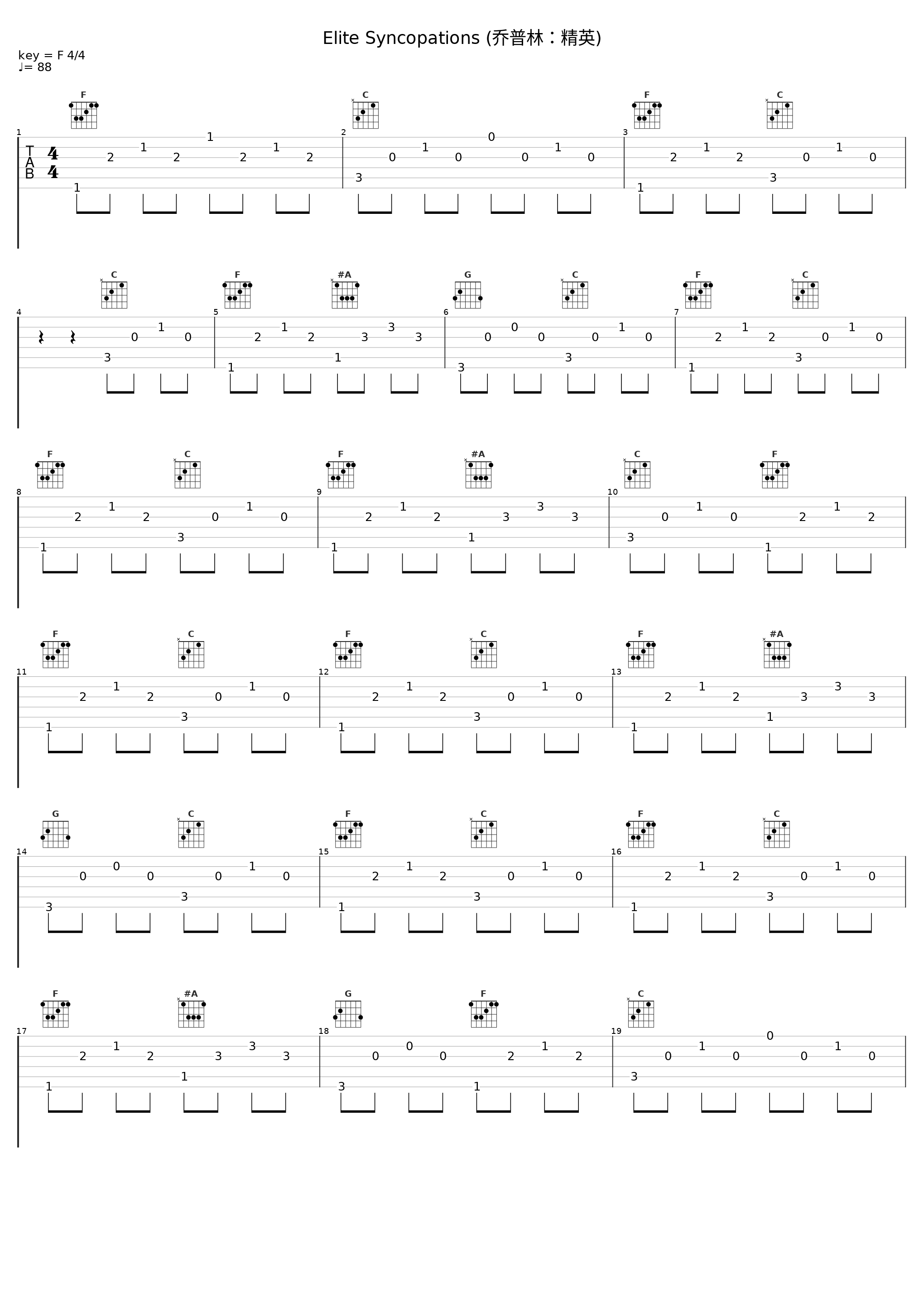 Elite Syncopations (乔普林：精英)_Scott Joplin_1