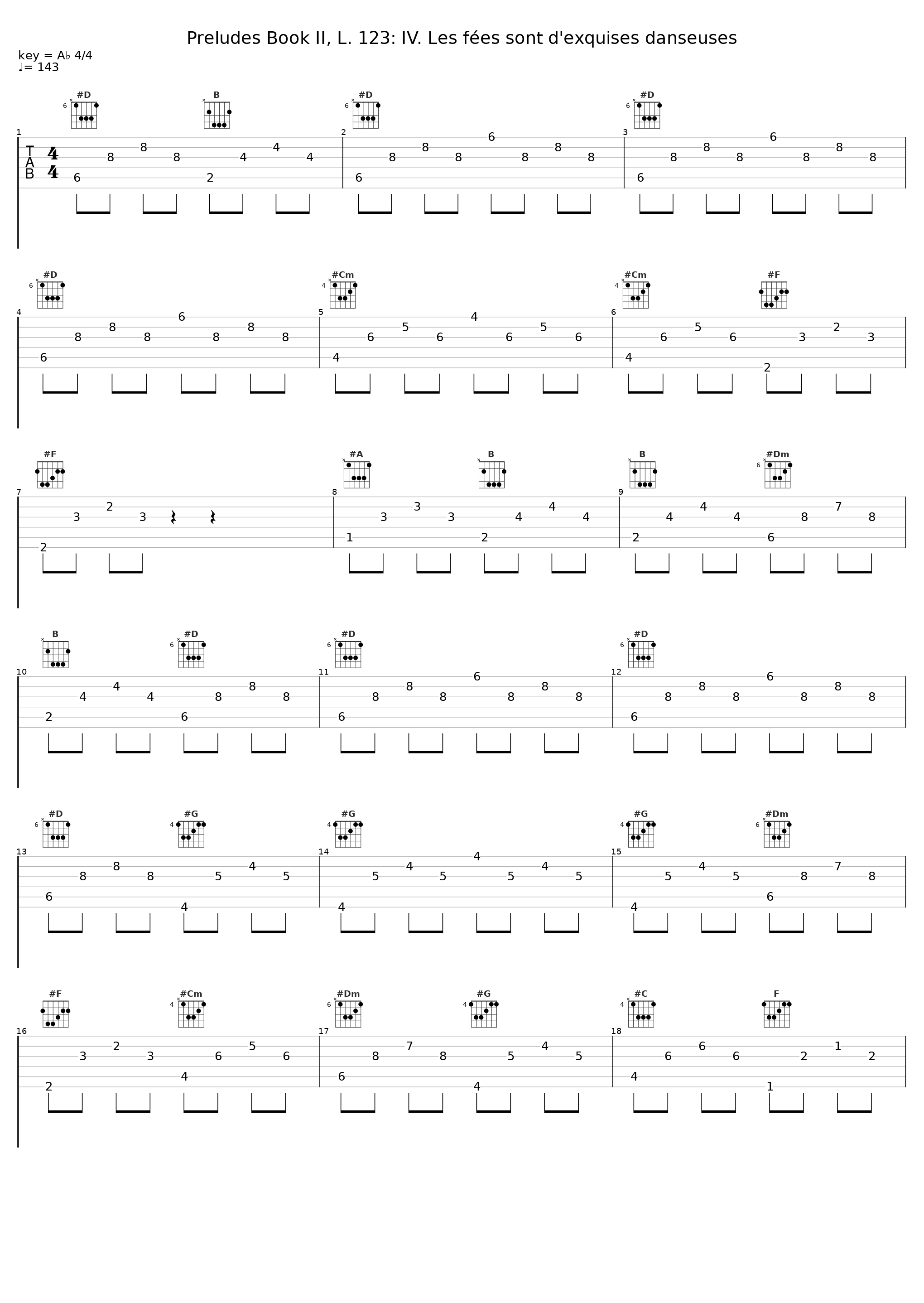 Preludes Book II, L. 123: IV. Les fées sont d'exquises danseuses_Walter Gieseking,Achille-Claude Debussy_1