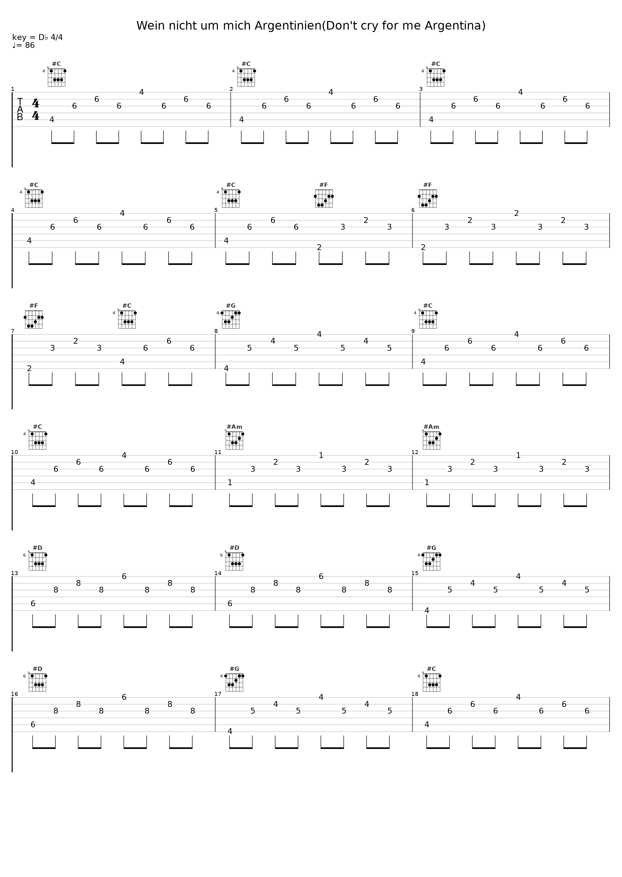 Wein nicht um mich Argentinien(Don't cry for me Argentina)_Andrea,Wilfried Peetz_1