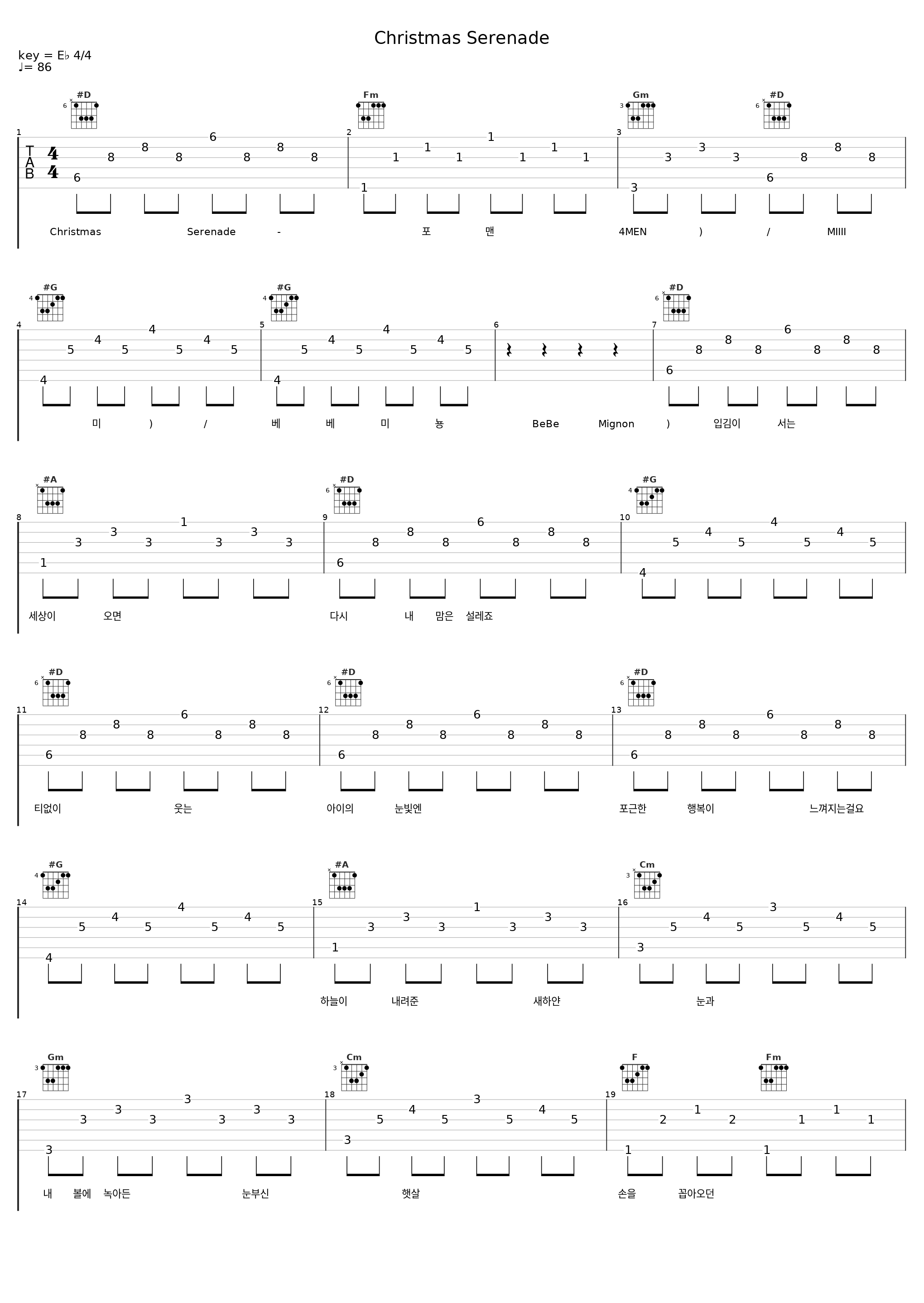 Christmas Serenade_포맨 (4MEN),MIIII,베베미뇽_1