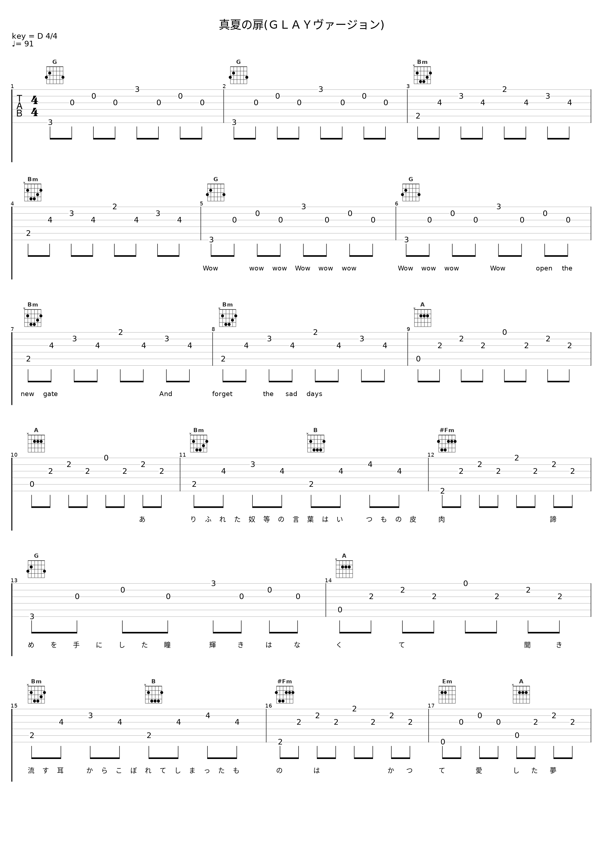 真夏の扉(ＧＬＡＹヴァージョン)_GLAY_1