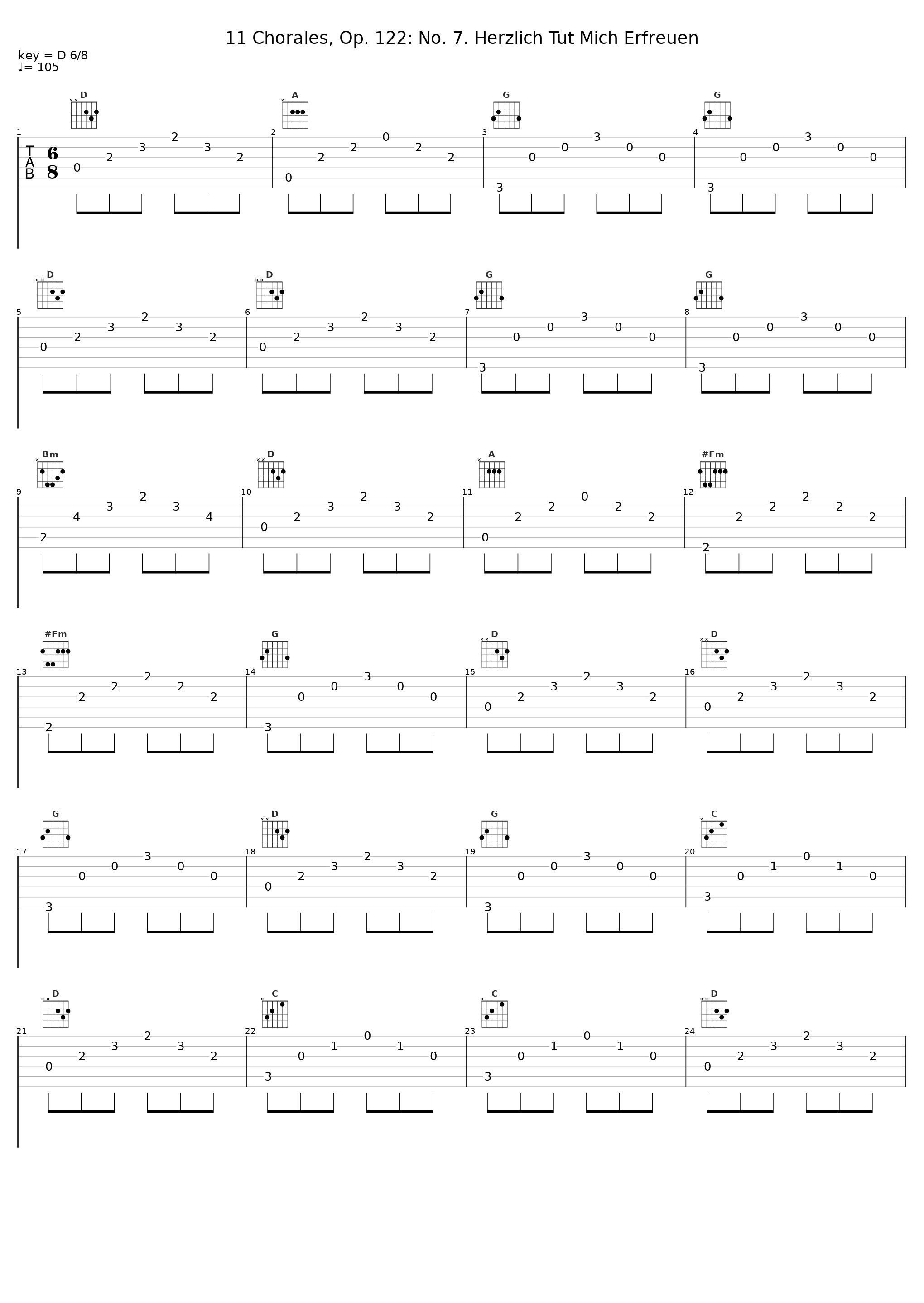 11 Chorales, Op. 122: No. 7. Herzlich Tut Mich Erfreuen_Nada_1