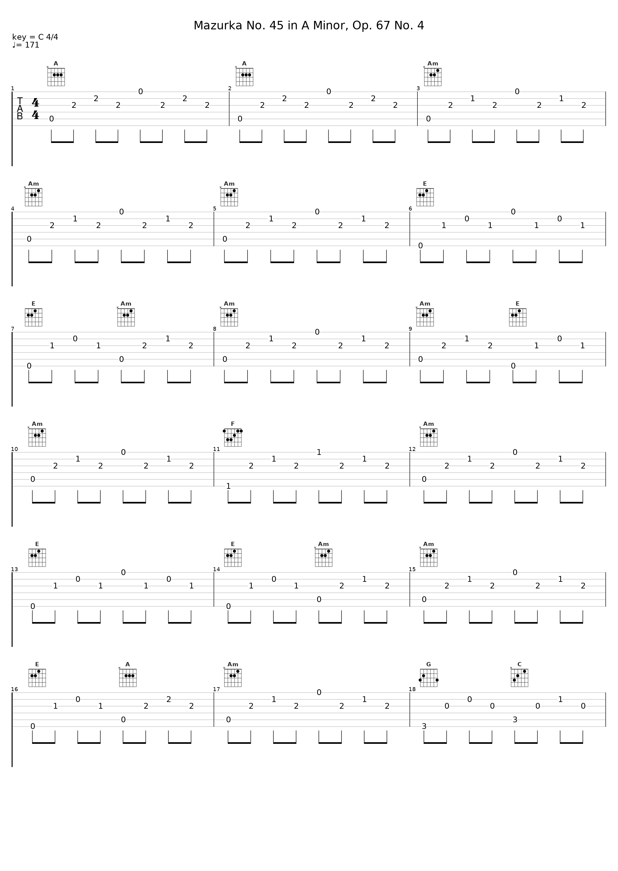 Mazurka No. 45 in A Minor, Op. 67 No. 4_Georges Daucampas,Frédéric Chopin_1