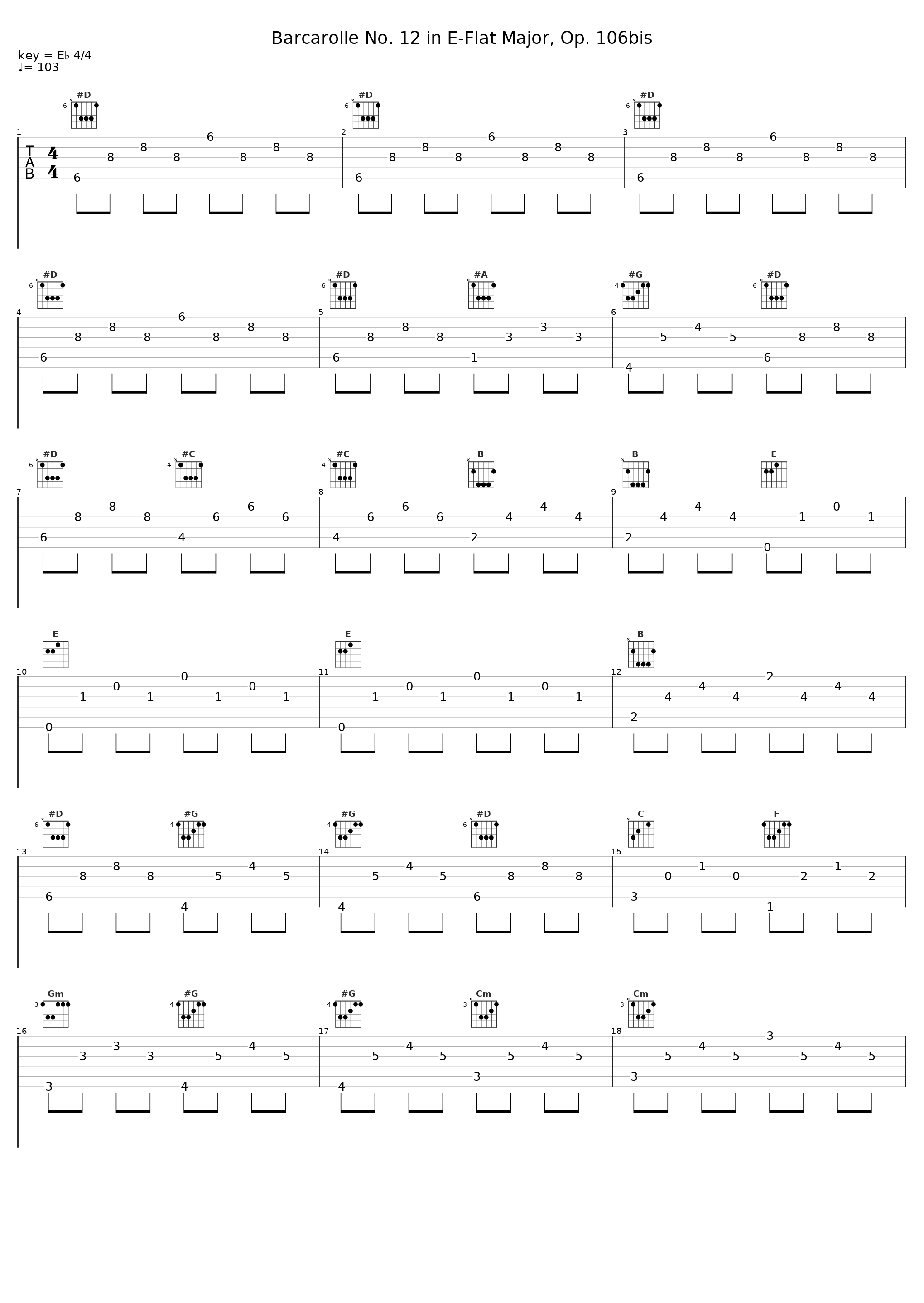 Barcarolle No. 12 in E-Flat Major, Op. 106bis_Louis Lortie_1