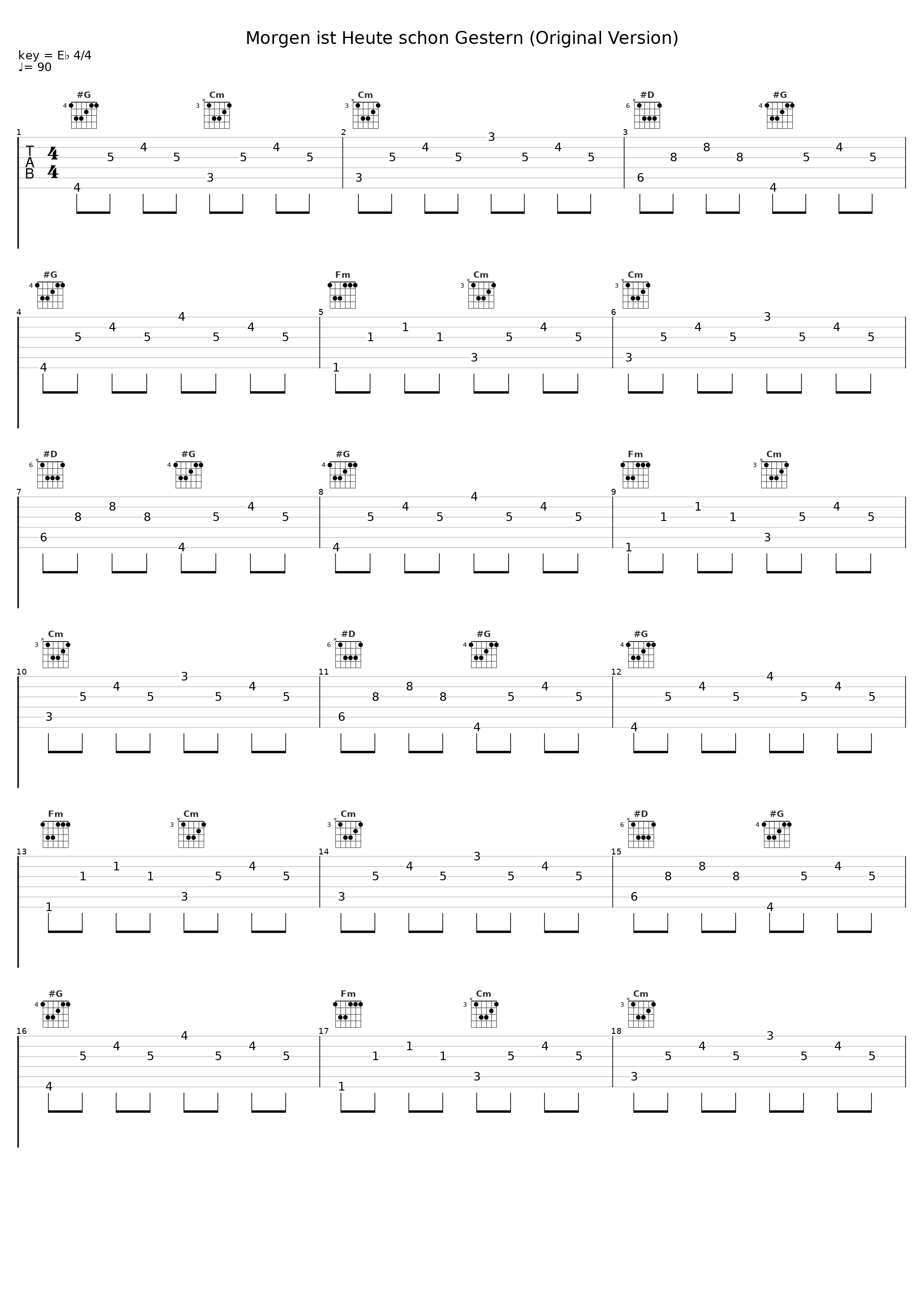 Morgen ist Heute schon Gestern (Original Version)_Tic Tac Toe_1