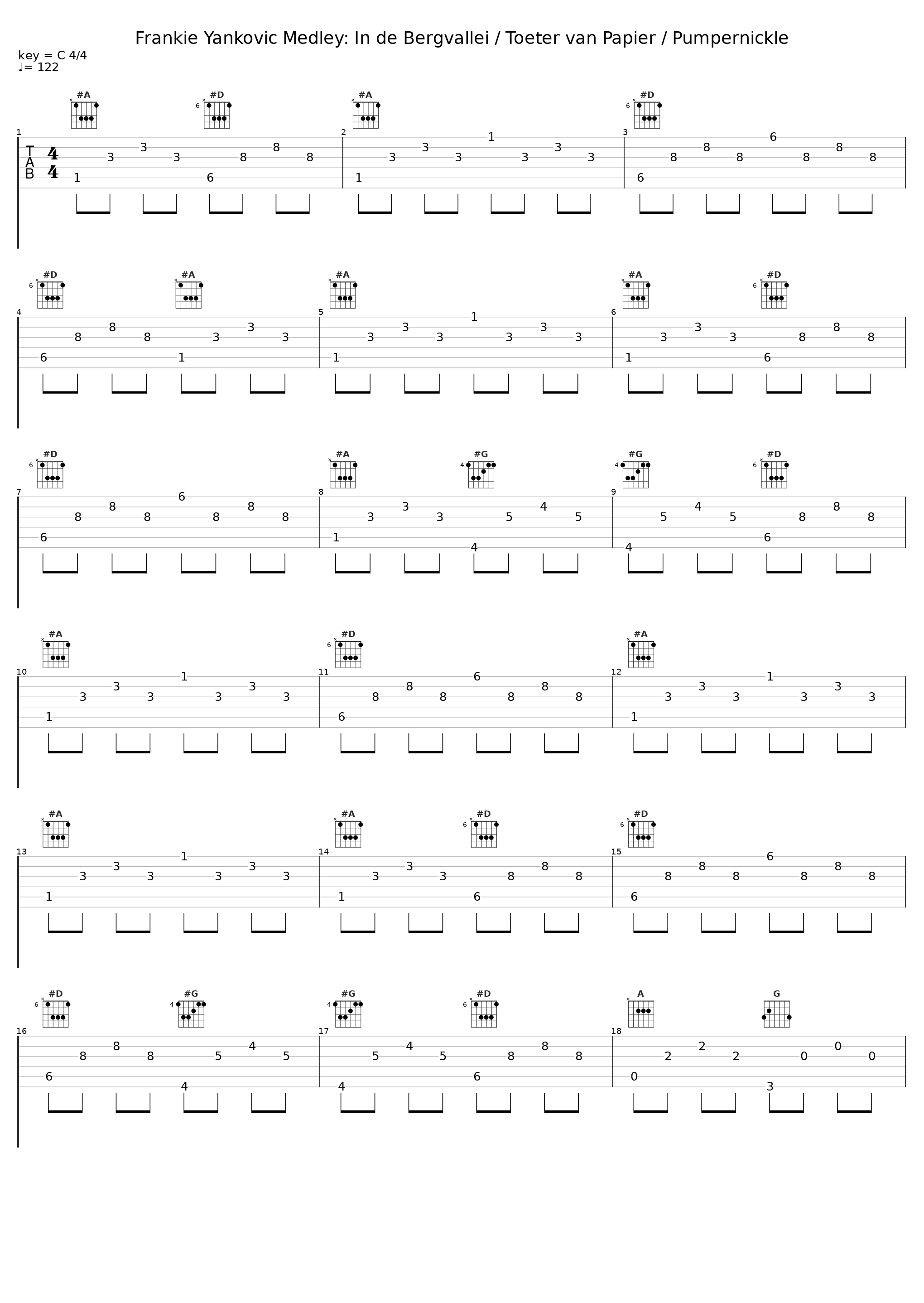 Frankie Yankovic Medley: In de Bergvallei / Toeter van Papier / Pumpernickle_Johnny Holshuysen,John Woodhouse,Bleijenberg,Caslow,Fchai,Hollander,Meurs,F Winkler_1