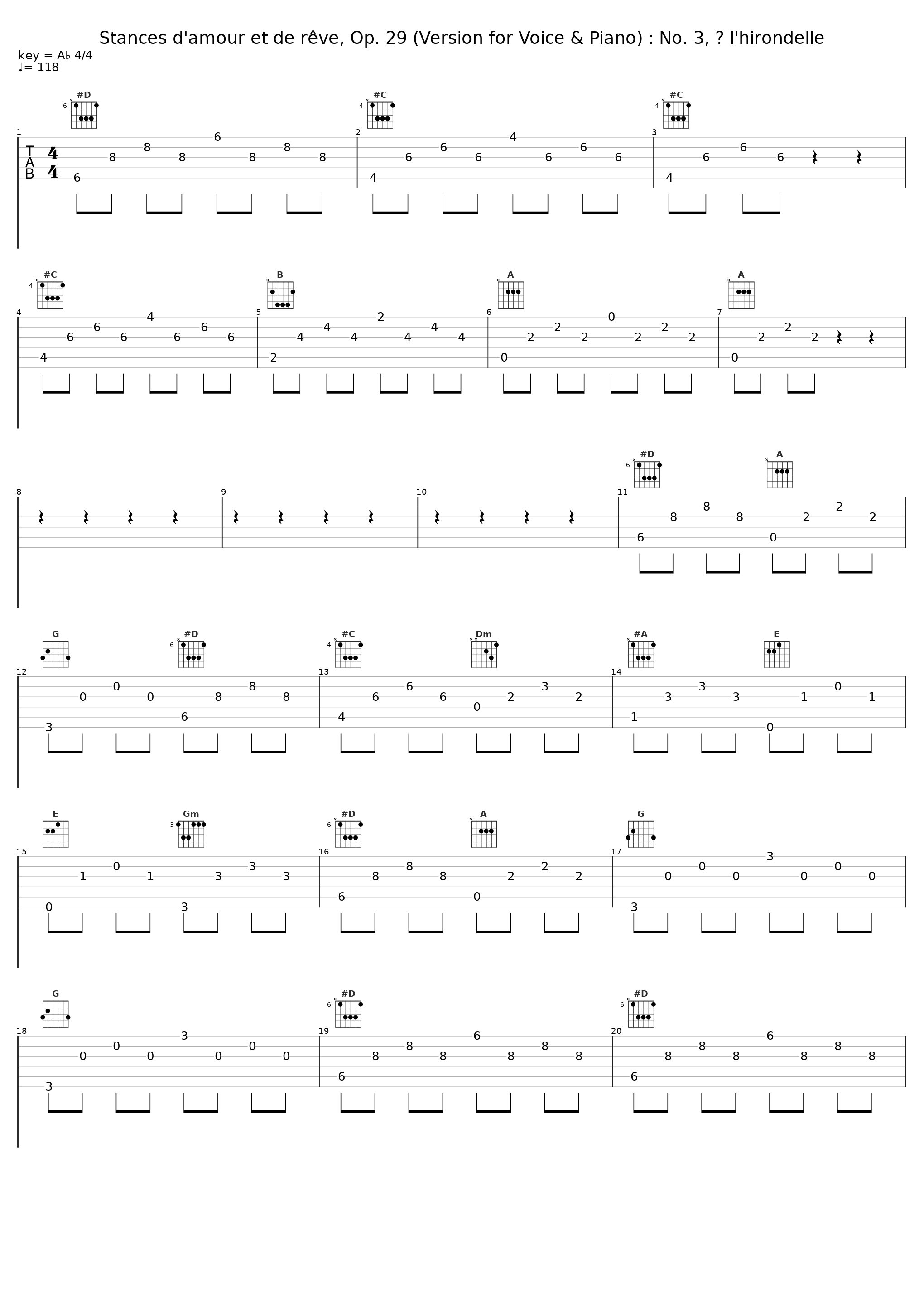 Stances d'amour et de rêve, Op. 29 (Version for Voice & Piano) : No. 3, À l'hirondelle_Amy Pfrimmer,Peter Collins_1