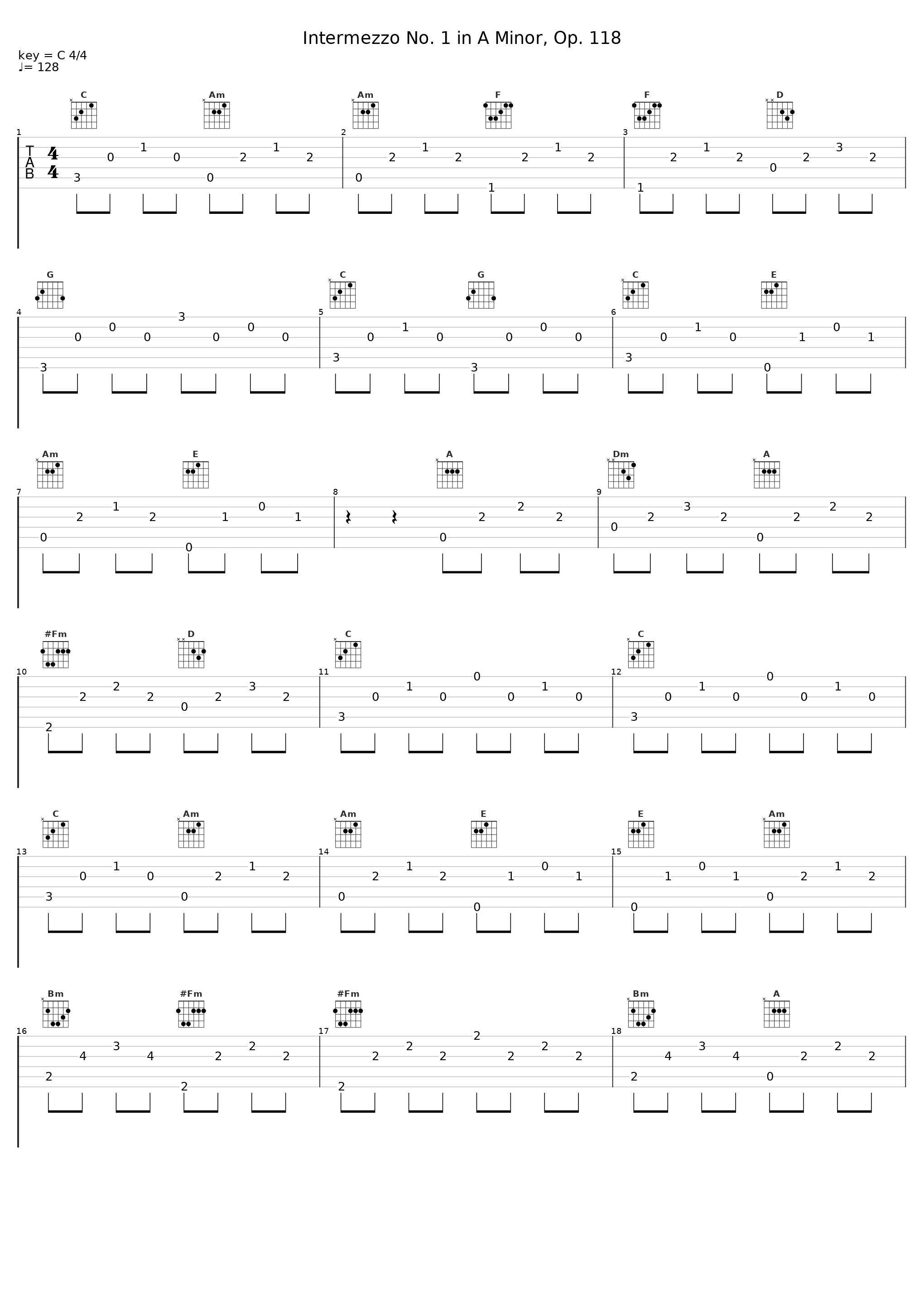 Intermezzo No. 1 in A Minor, Op. 118_Wilhelm Backhaus_1