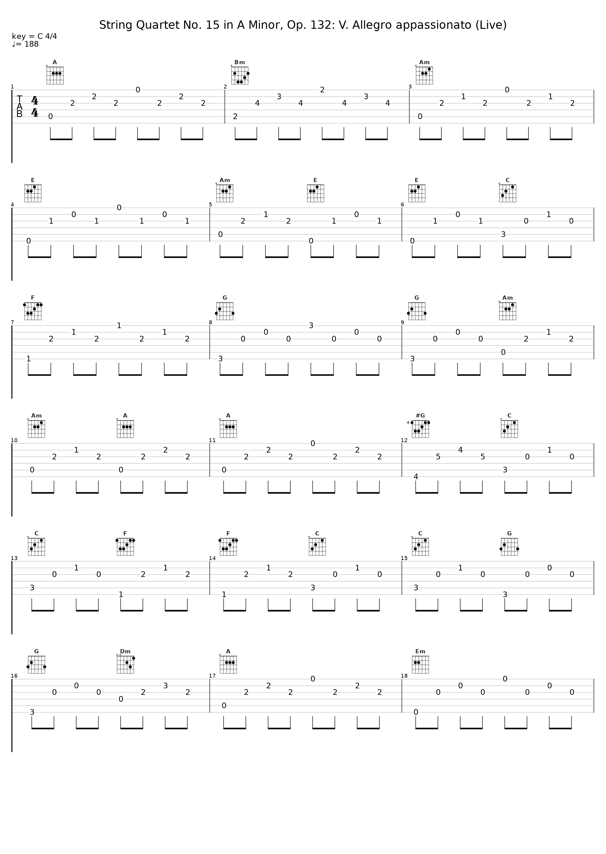 String Quartet No. 15 in A Minor, Op. 132: V. Allegro appassionato (Live)_Quartetto Italiano,Ludwig van Beethoven_1