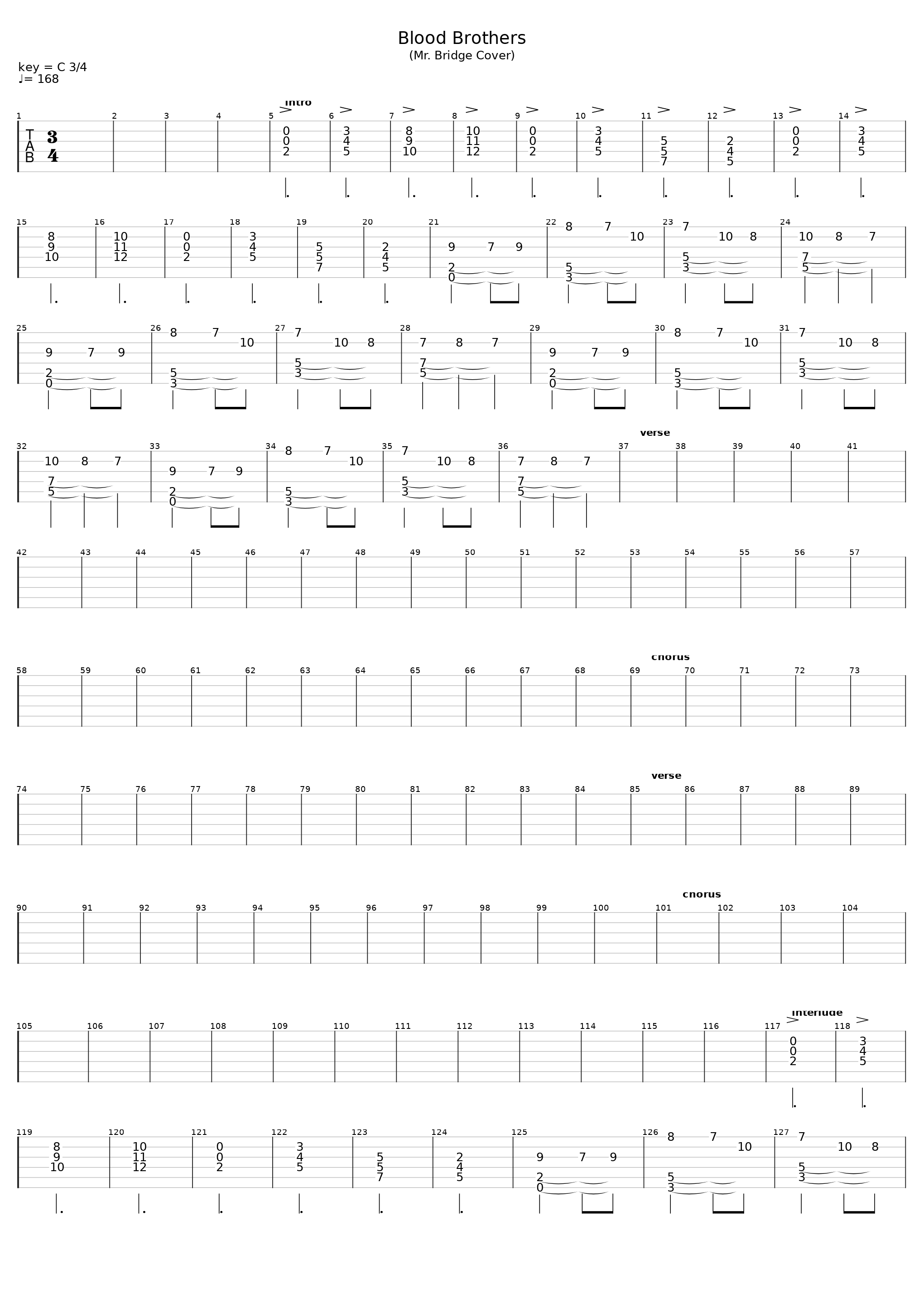 Blood Brothers (Cover)_Mr. Bridge_1