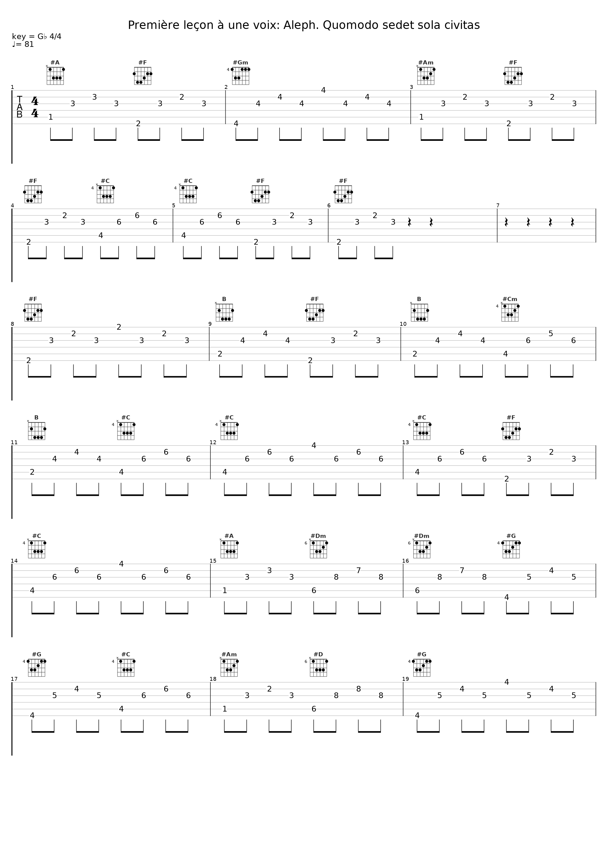 Première leçon à une voix: Aleph. Quomodo sedet sola civitas_Il seminario Musicale,Francois Couperin_1