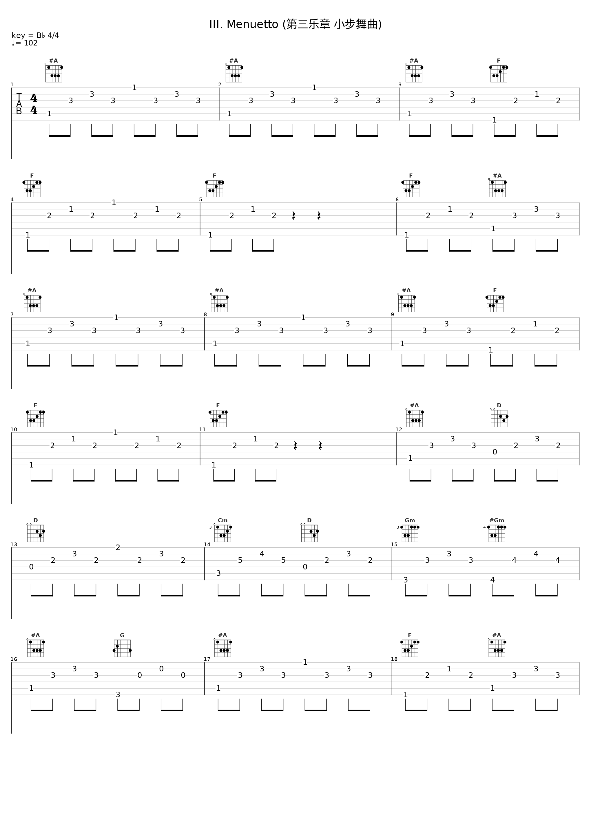 III. Menuetto (第三乐章 小步舞曲)_Geoffrey Tozer_1