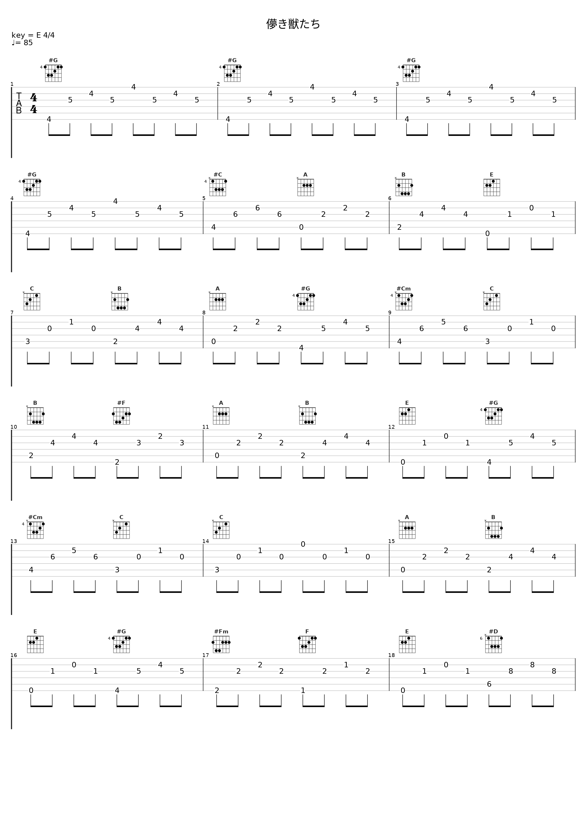 儚き獣たち_THE BACK HORN_1