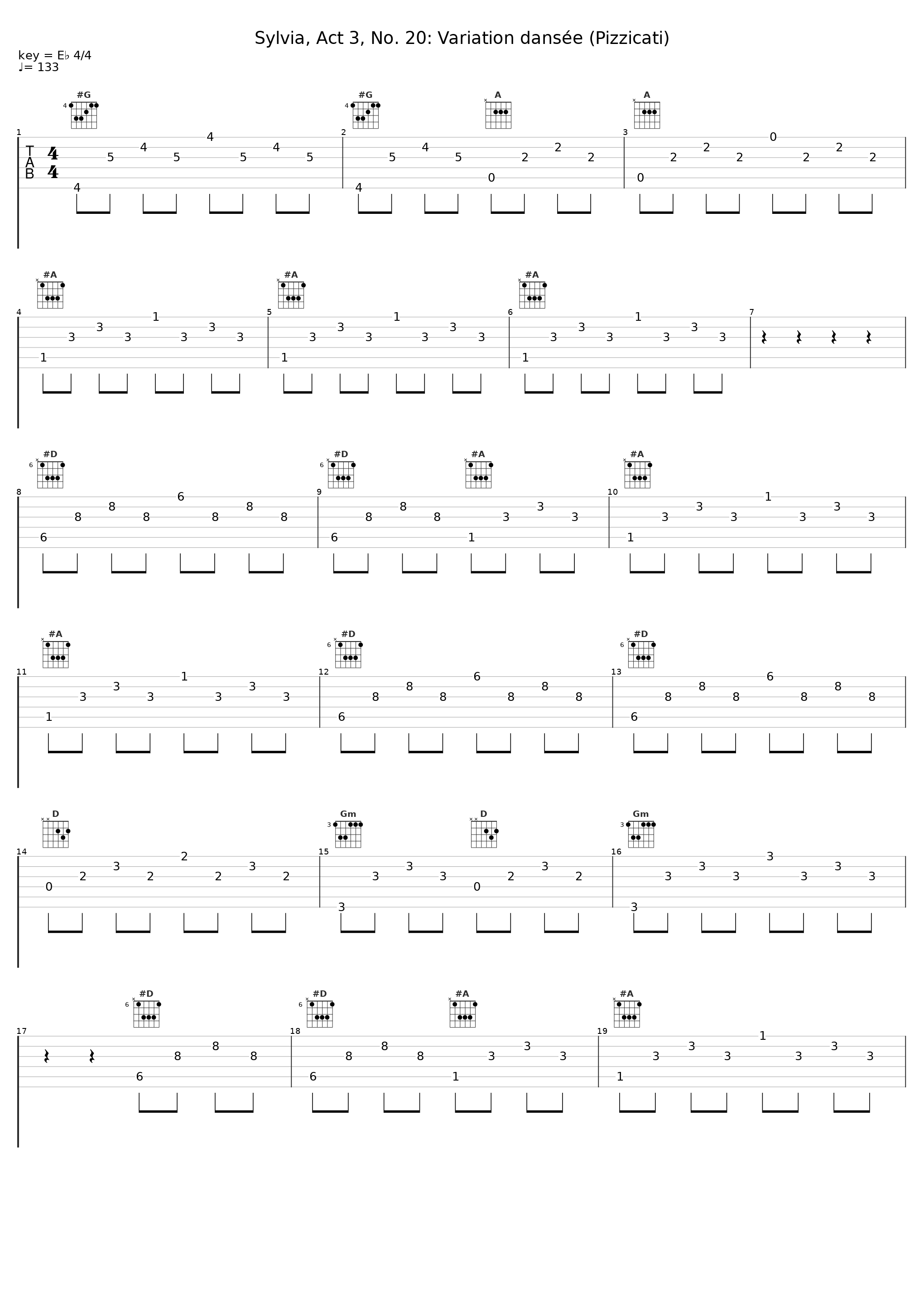 Sylvia, Act 3, No. 20: Variation dansée (Pizzicati)_Léo Delibes_1