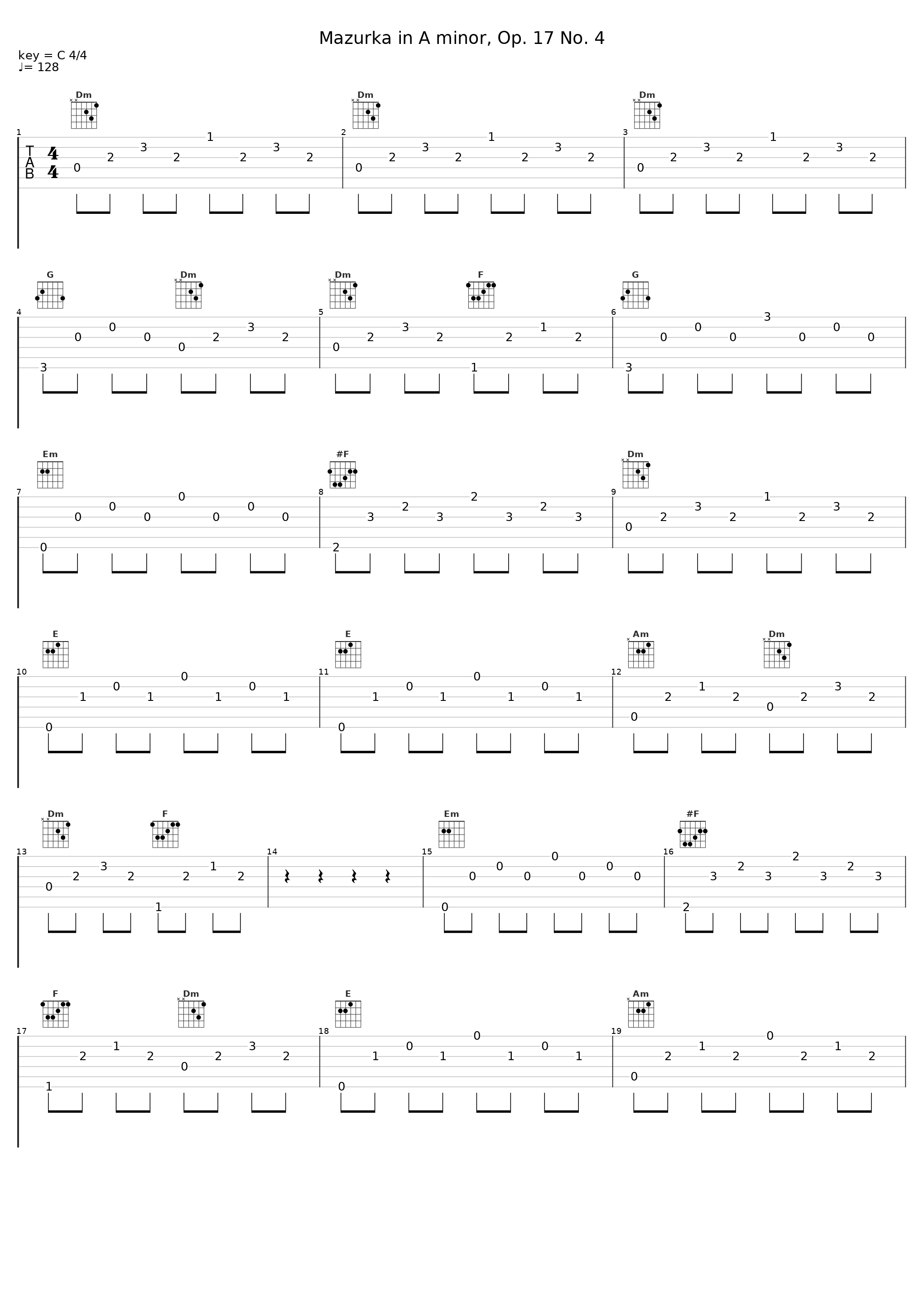 Mazurka in A minor, Op. 17 No. 4_Vladimir Horowitz_1