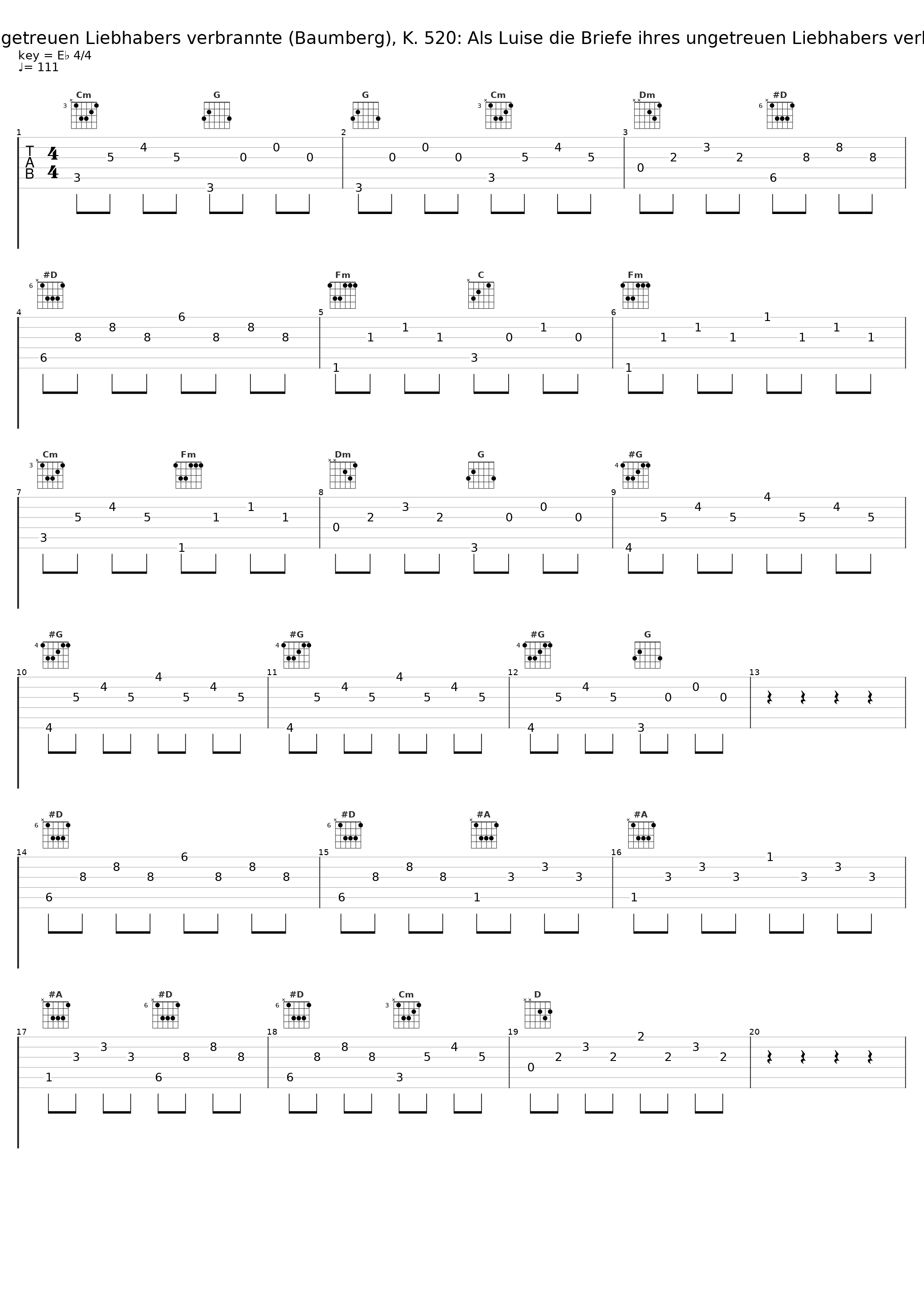 Als Luise die Briefe ihres ungetreuen Liebhabers verbrannte (Baumberg), K. 520: Als Luise die Briefe ihres ungetreuen Liebhabers verbrannte (Baumberg), K. 520_Sophie Karthäuser,Stephan Loges,Eugene Asti_1