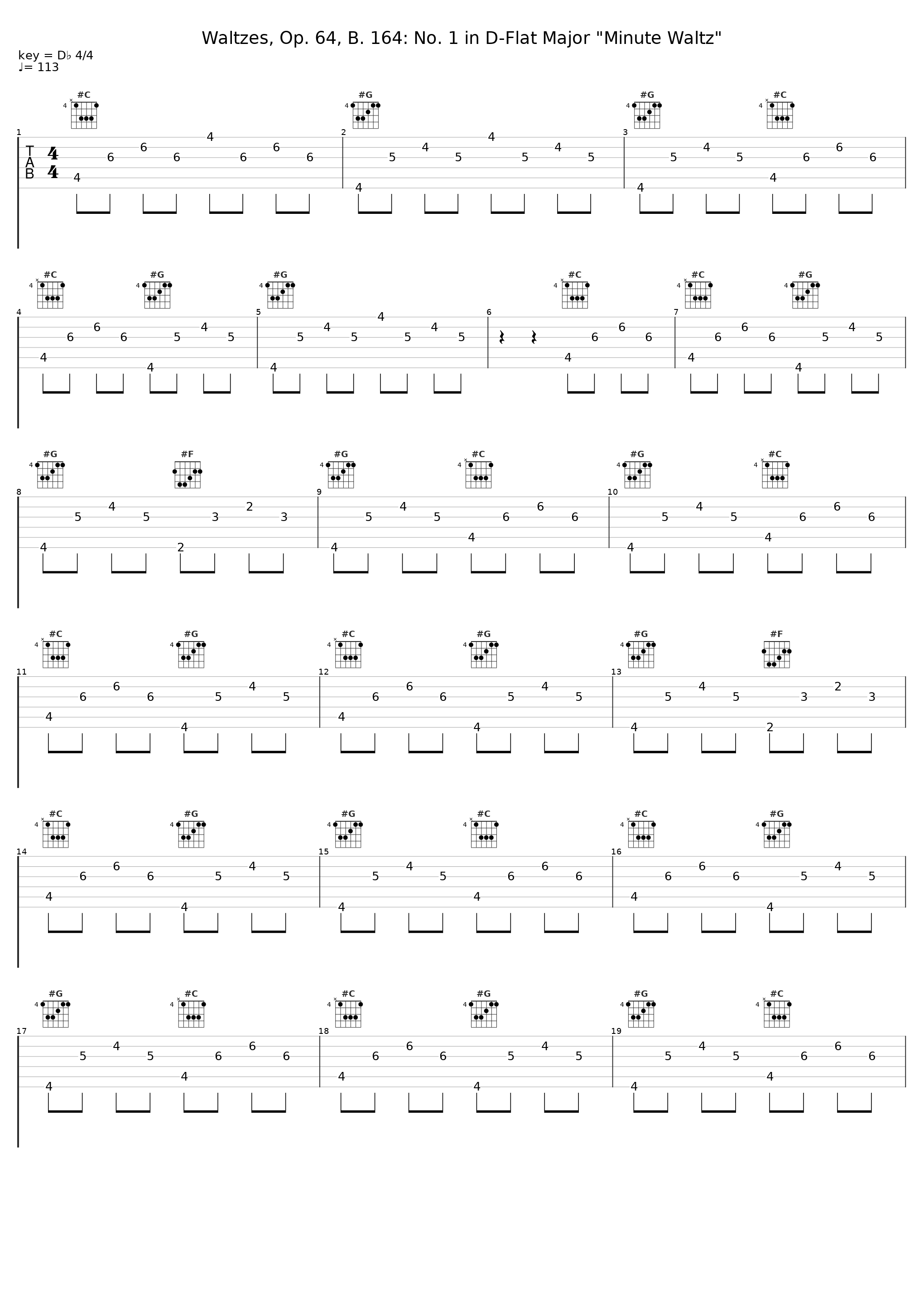 Waltzes, Op. 64, B. 164: No. 1 in D-Flat Major "Minute Waltz"_Vittorio Forte_1
