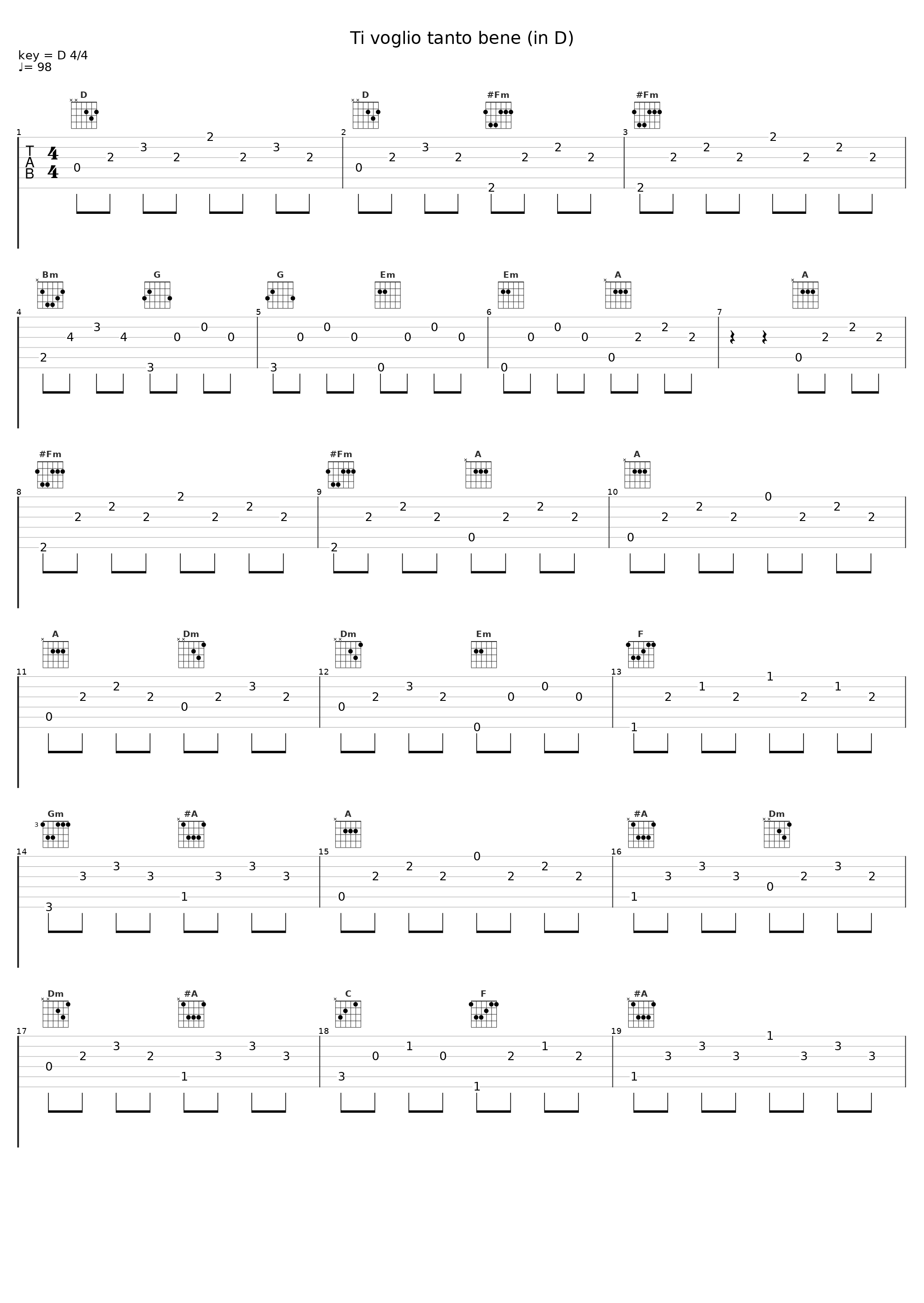 Ti voglio tanto bene (in D)_Vittorio Grigolo,Ernesto De Curtis,Pier Giorgio Morandi,Orchestra del Teatro Regio di Parma,Coro del Teatro Regio di Parma_1