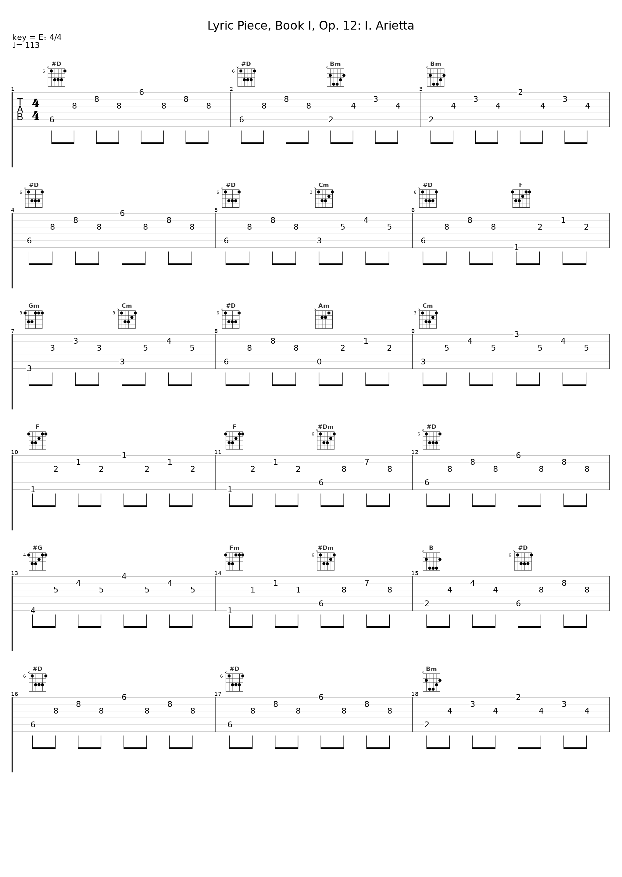 Lyric Piece, Book I, Op. 12: I. Arietta_Marian Pivka_1